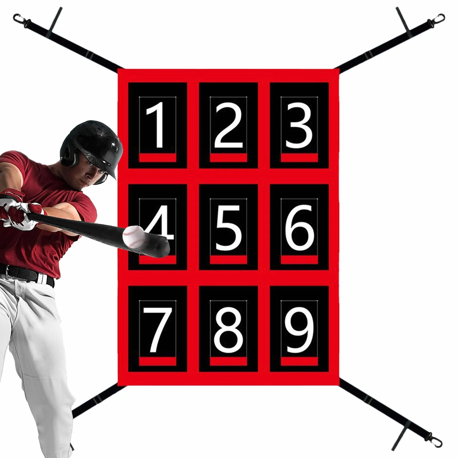 Filet De Lancer Baseball, Rebondeur Softball, Réglable avec Zone Frappe pour L'entraînement Et Différents Âges, Améliore Le Plaisir du Jardin