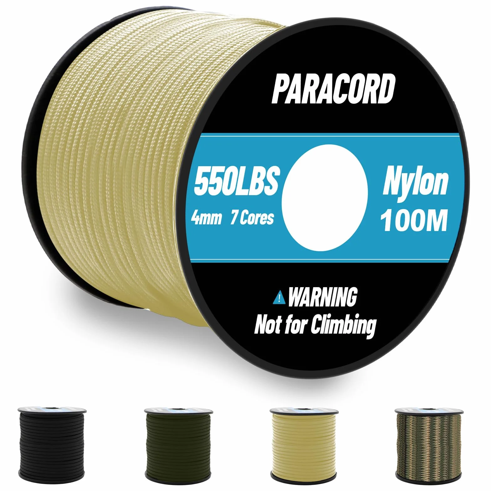 Paracorde 550 7 Brins 4mm Nylon Type II Corde de Survie 250 kg Camouflage