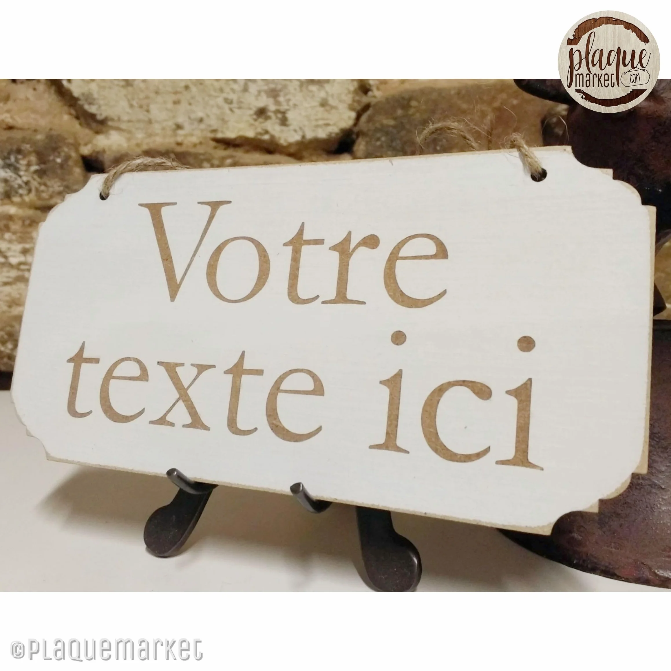 Panneau en Bois Personnalisable avec Texte - Plaque de Porte Cadeau Anniversaire Mariage Suspendue