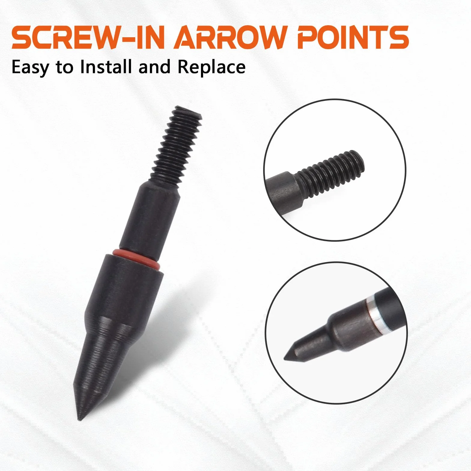 Lot de 12 pièces / 24 pièces - Noir - Vis - Flèches de tir à l'arc - Pointes sauvages - Arbalète - Pointe de flèche pour aiming pratique, chasse, cibles de précision, tir (12 pièces/24 pièces)