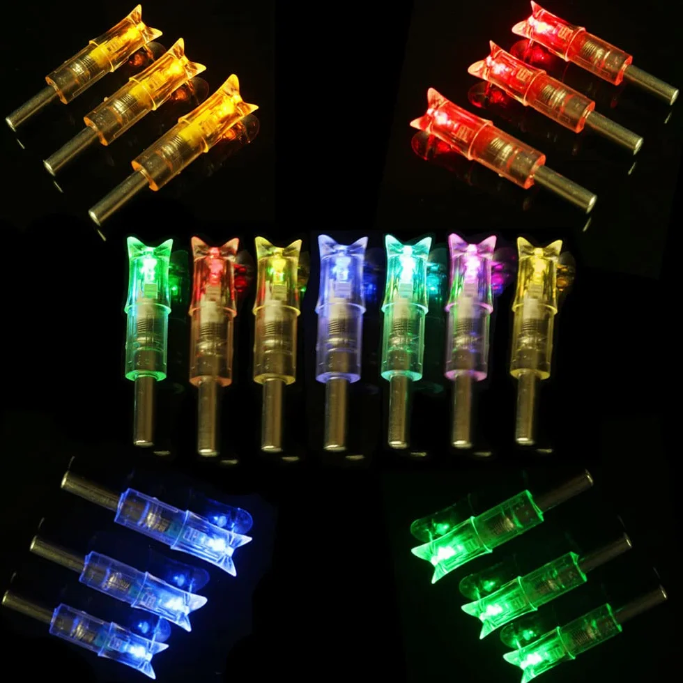 wolfman Pointes de Flèche Lumineuses pour Arc à Poulies Automatique Pointes de Flèche Allumée pour Chasse Et Tir pour Flèche de 6.2mm/7.6mm 5 Pcs