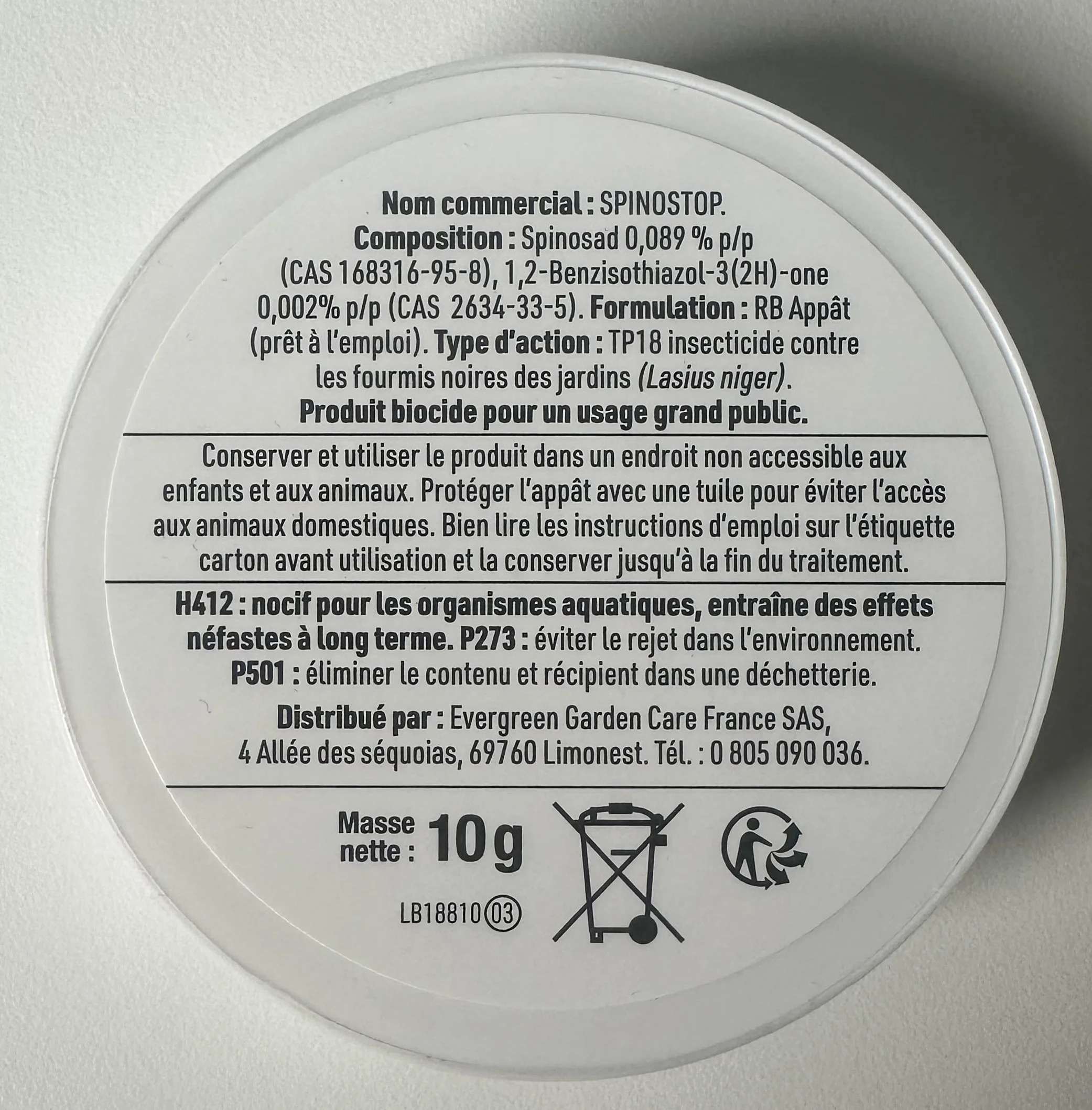 KB HOME DEFENSE Spinostop Anti-Fourmis Appâts 4x10g – Élimine Nid Larves – Spinosad Intérieur Extérieur