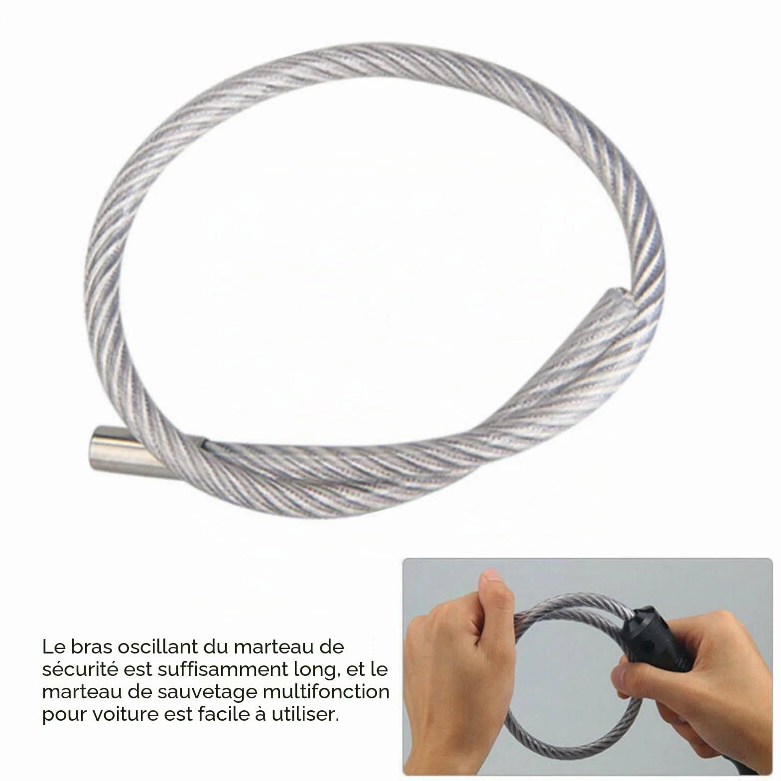 Hdynasty Fouet Multifonctionnel Multiusage en Fil d'Acier, Fouet Tactique de Défense Personnelle Portable pour la Course, le Fitness et le Bodybuilding