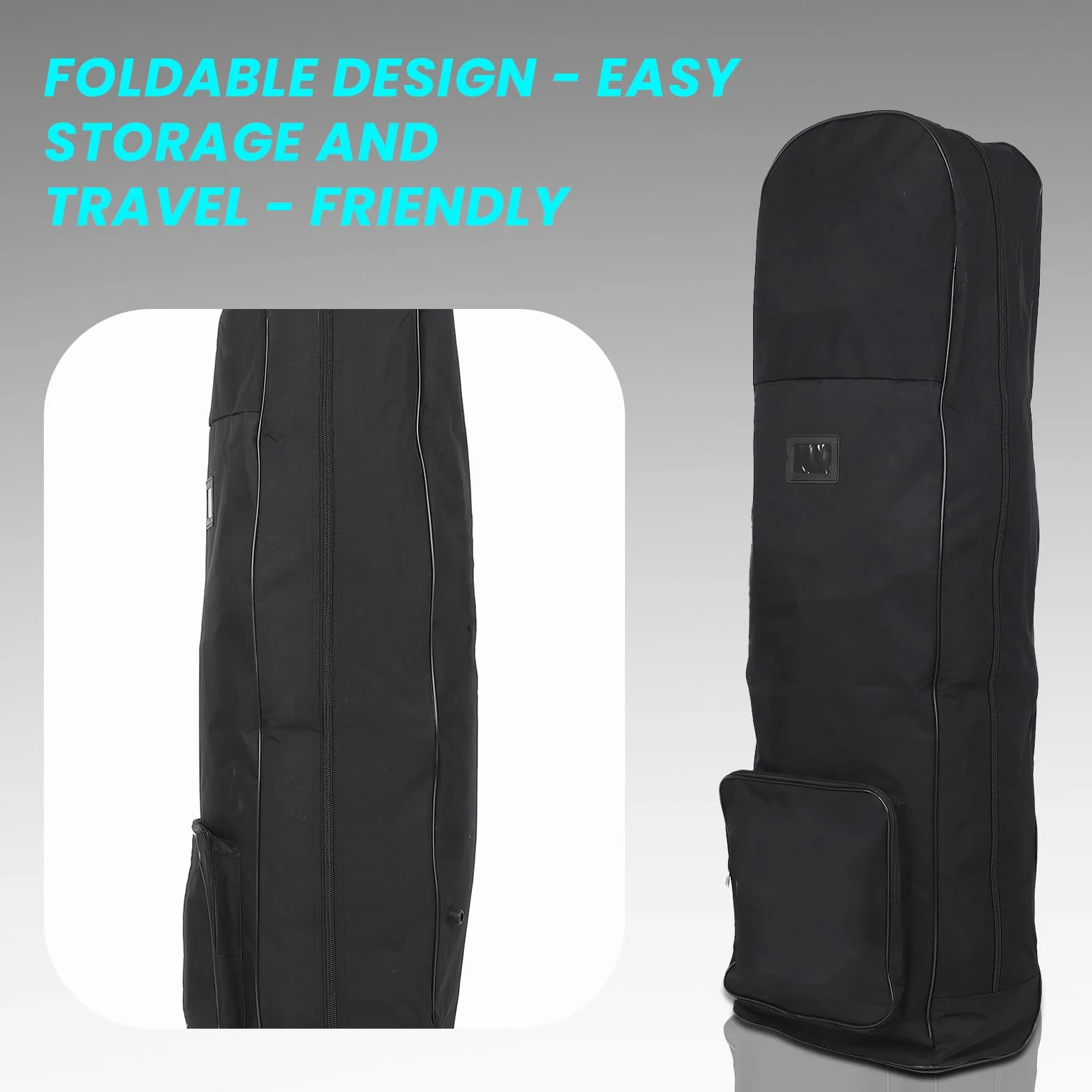 Sac de Voyage de Golf Pliable avec Roulettes - Pochette de Rangement pour Amateur de Golf