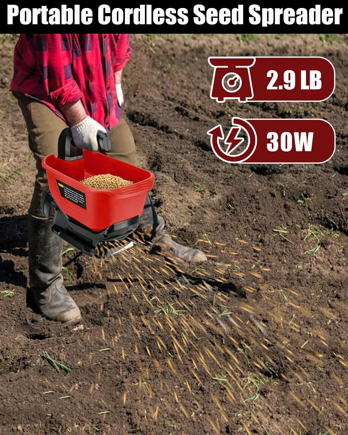 Épandeur sans Fil Milwaukee M18 18V pour Engrais et Fertilisant Pelouse Sel Dégivrant