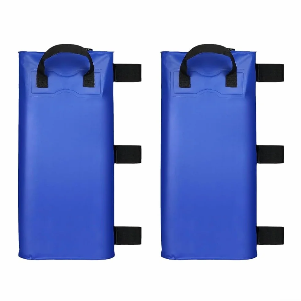 Lot de 2 poids d'eau robustes 21,2 kg pour tente, sacs de ballast en PVC renforcé