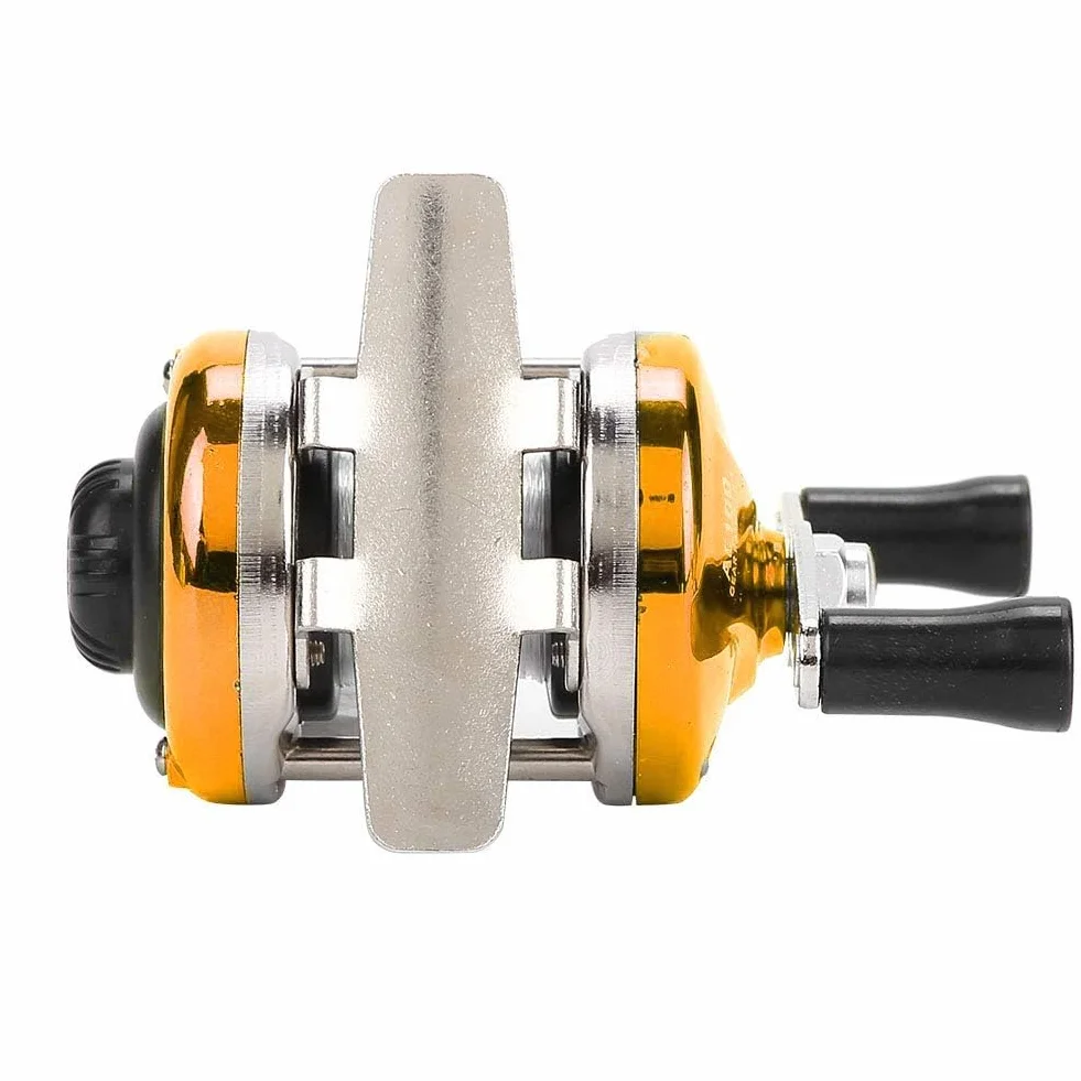 Moulinet de Pêche sur Glace 3.5 Pouces Durable Résistant à la Corrosion Léger Portable Océans Rivière Bleu