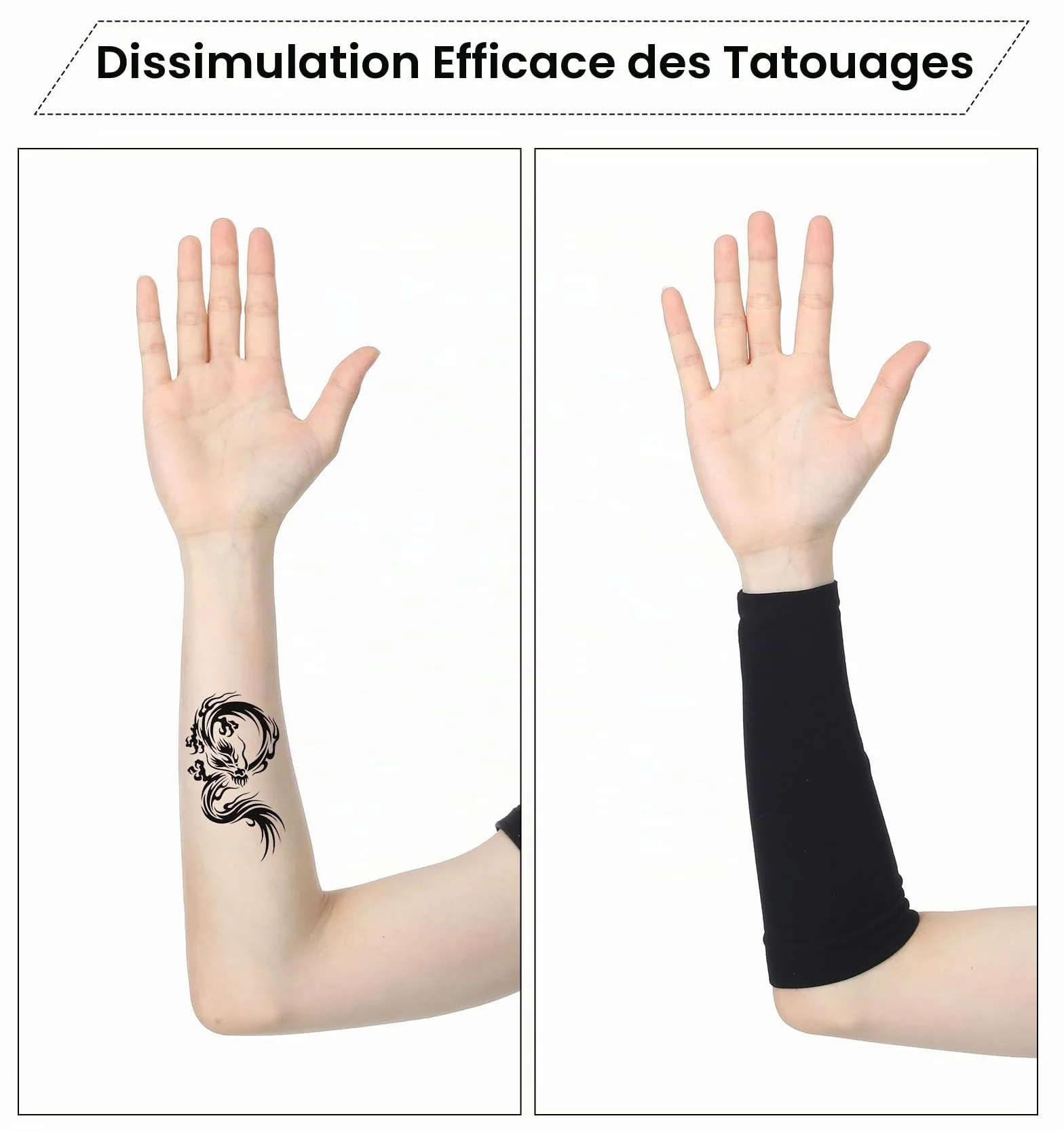 Lot de 3 paires de bandages pour avant-bras, manches de bras avec protection de compression, manches respirantes pour femmes et hommes, protection pour tatouage et sport