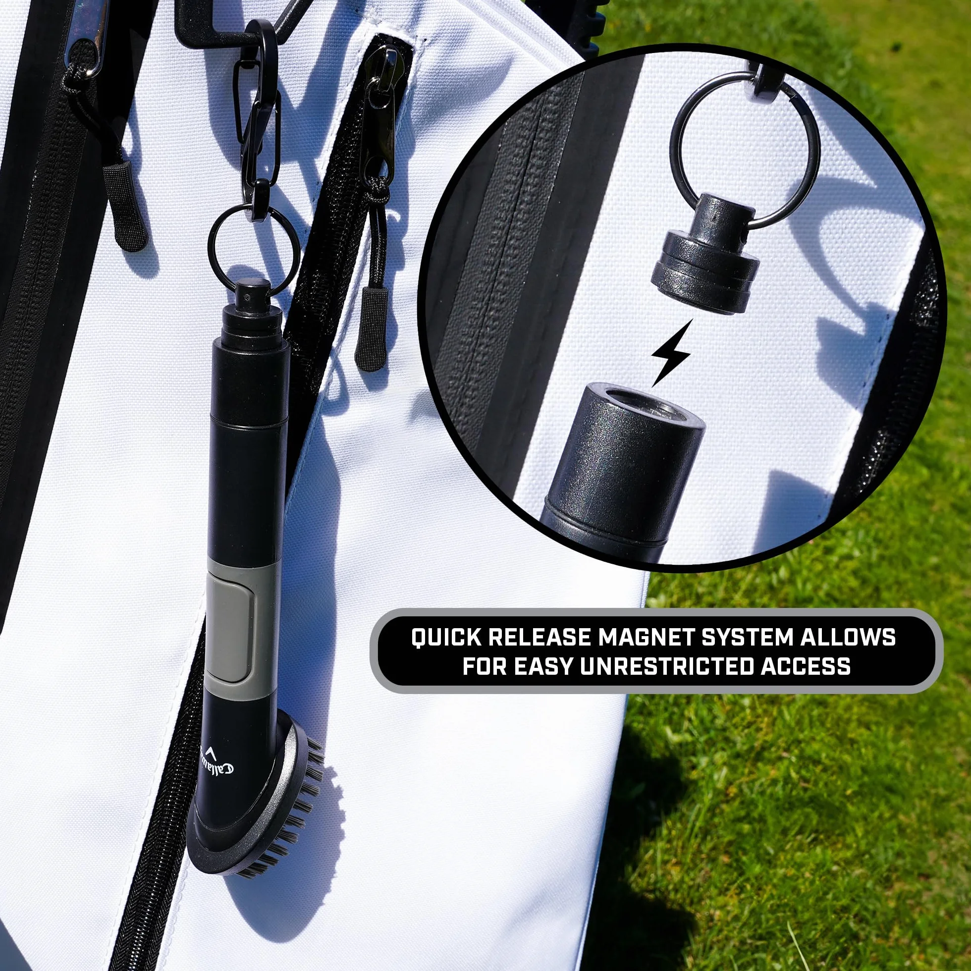 Callaway H2GO Brush Brosse pour Club de Golf Noir