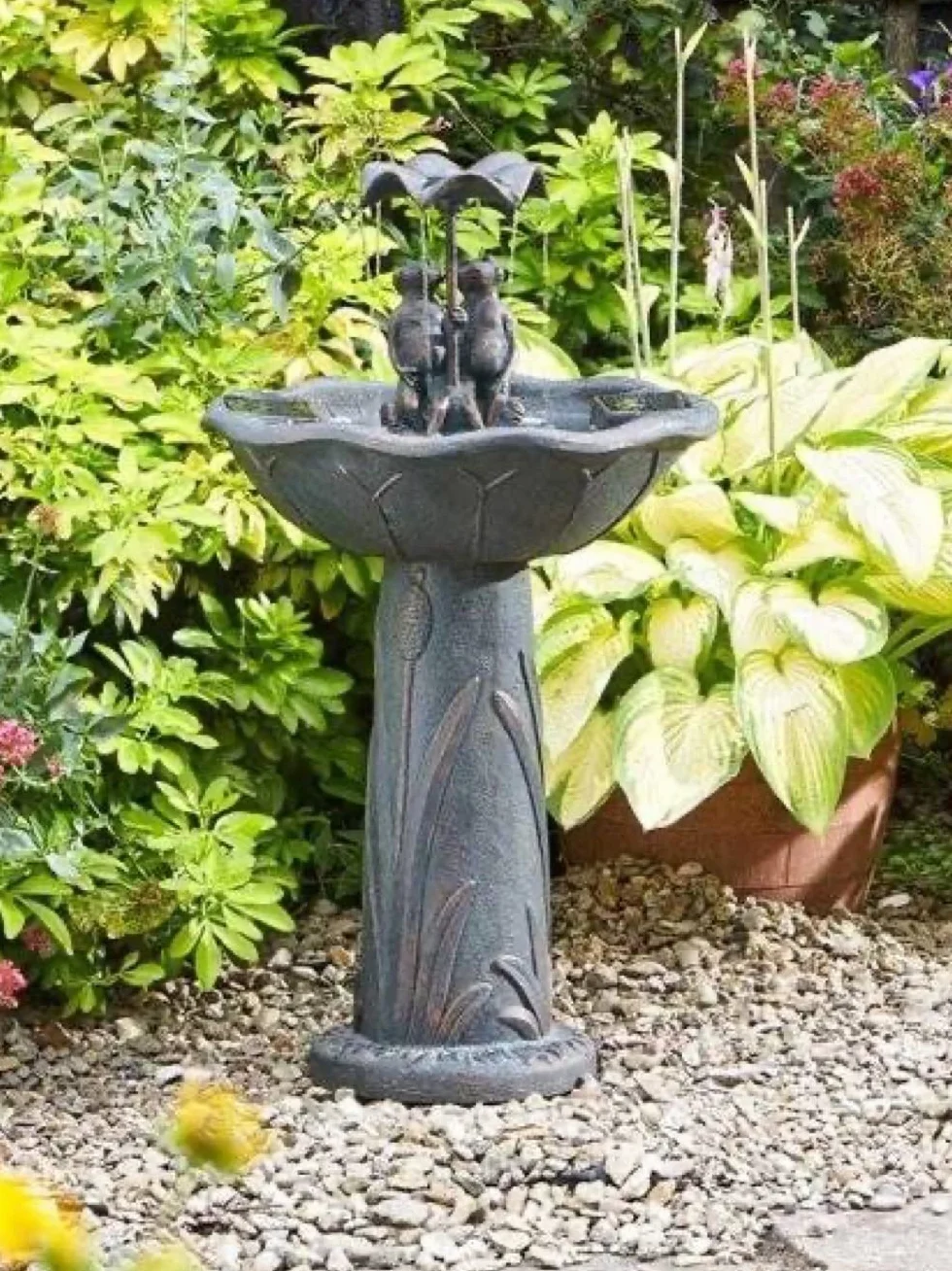 Parasol solaire grenouille fontaine oiseaux Smart Garden