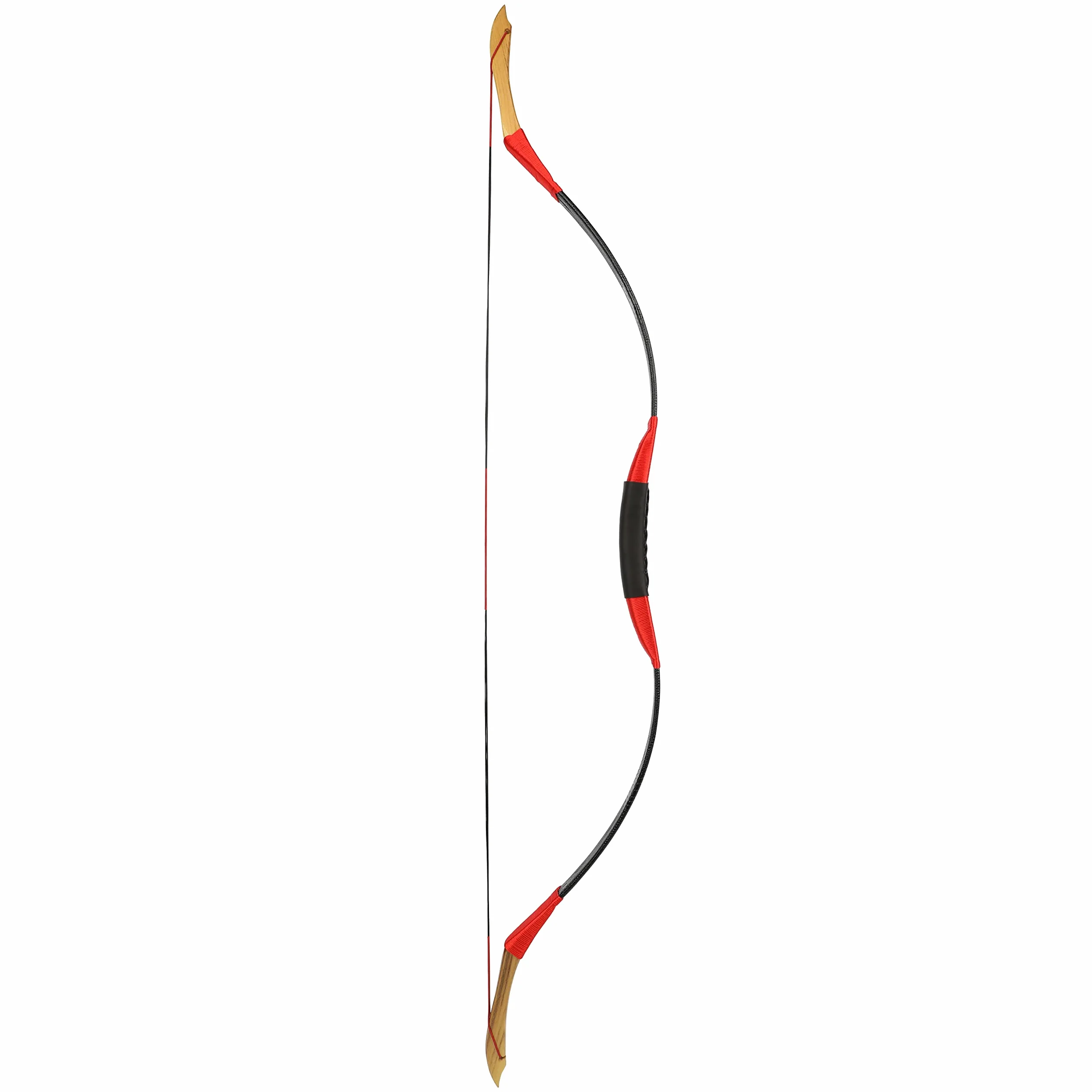 wolfman Arc Traditionnel Arc Classique Longbow Sport Arc Tir à l'arc Arc de Chasse Arc Bois Fait Main Arc Mongol Asiatique Arc à Cheval pour Adultes Adolescent Débutant Main Gauche Droite(I, 35Lbs)