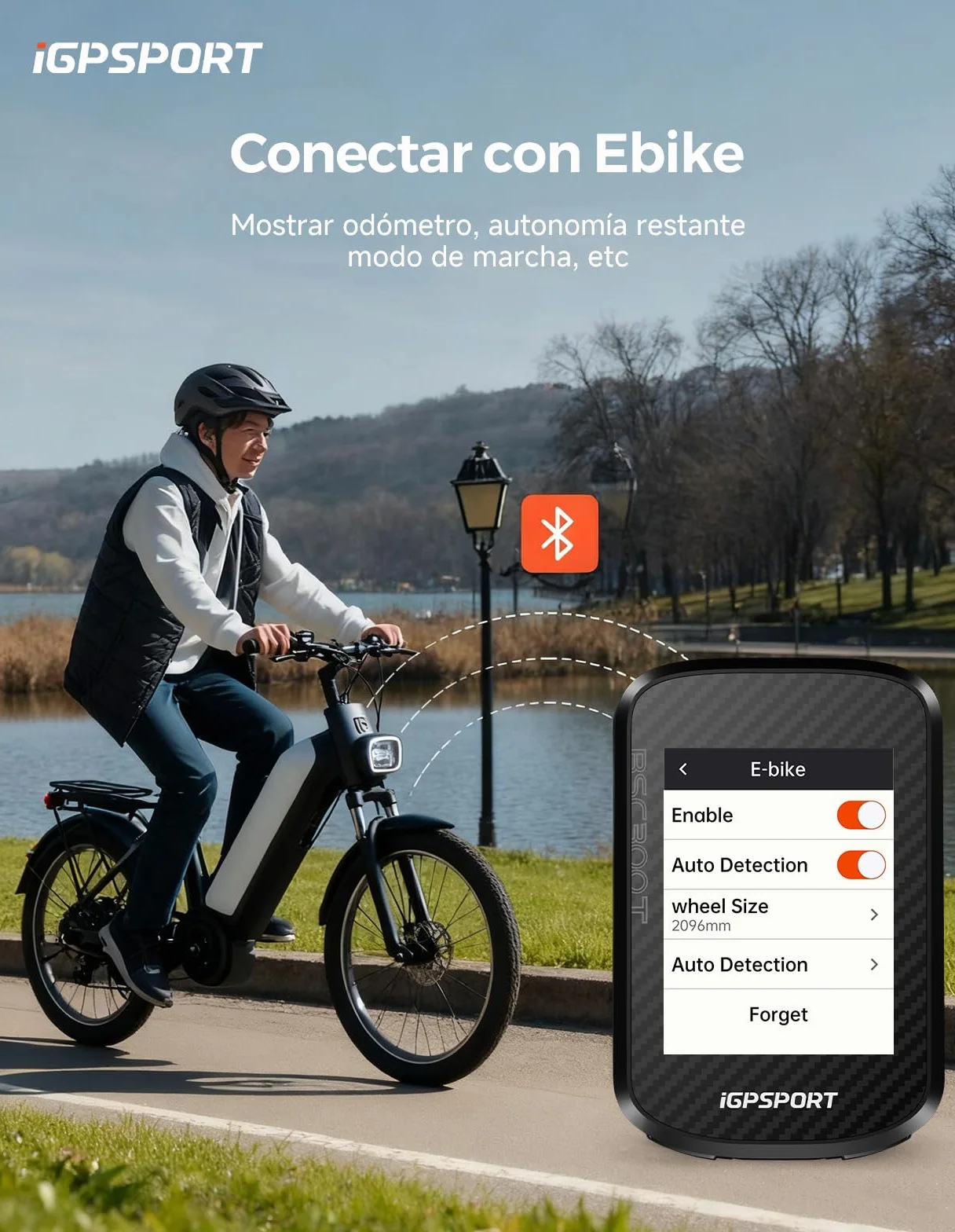 iGPSPORT BSC300T Compteur Velo sans Fil, 2,4’’ Écran Tactile Map Navigation GPS 130+ Données Alerte Hors Itinéraire, Di2 IPX7 Synchronisation Strava Compteur Velo GPS