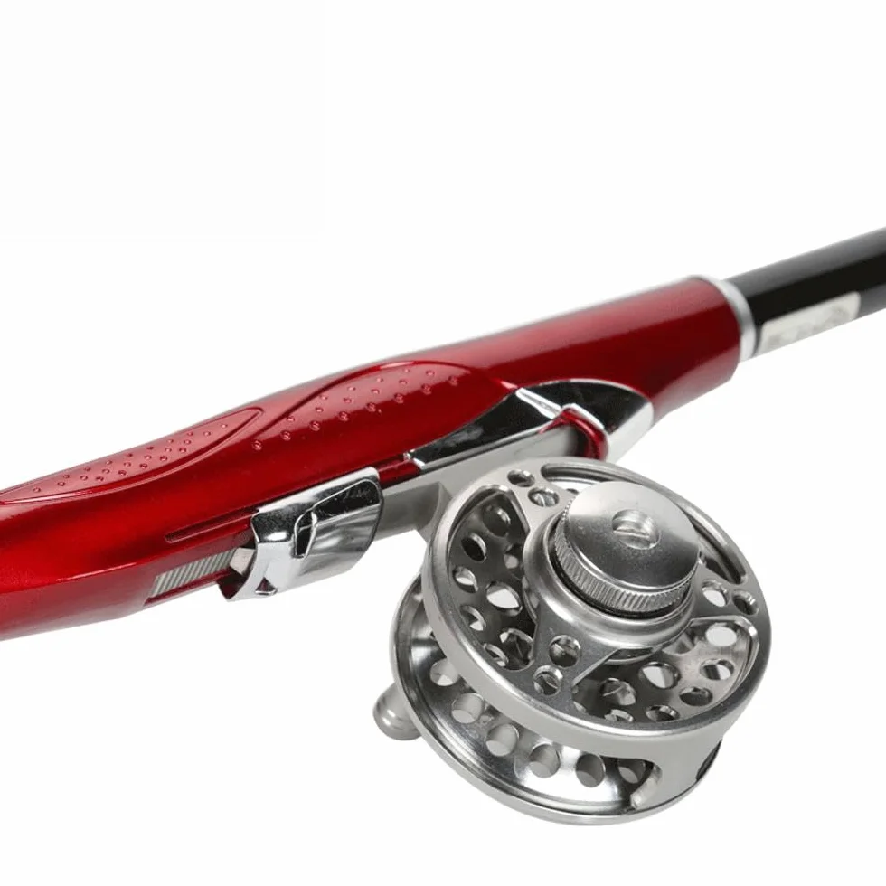 Moulinet de pêche à la mouche en alliage d'aluminium, 2 + 1 BB - Moulinet pour truite, basse, carpe - Taille # 39 mm/49,5 mm/59,5 mm (argent)