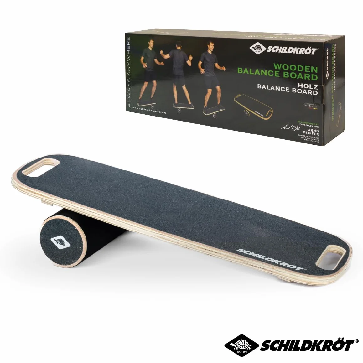 Schildkröt Planche d'Équilibre en Bois Véritable, Surface Antidérapante