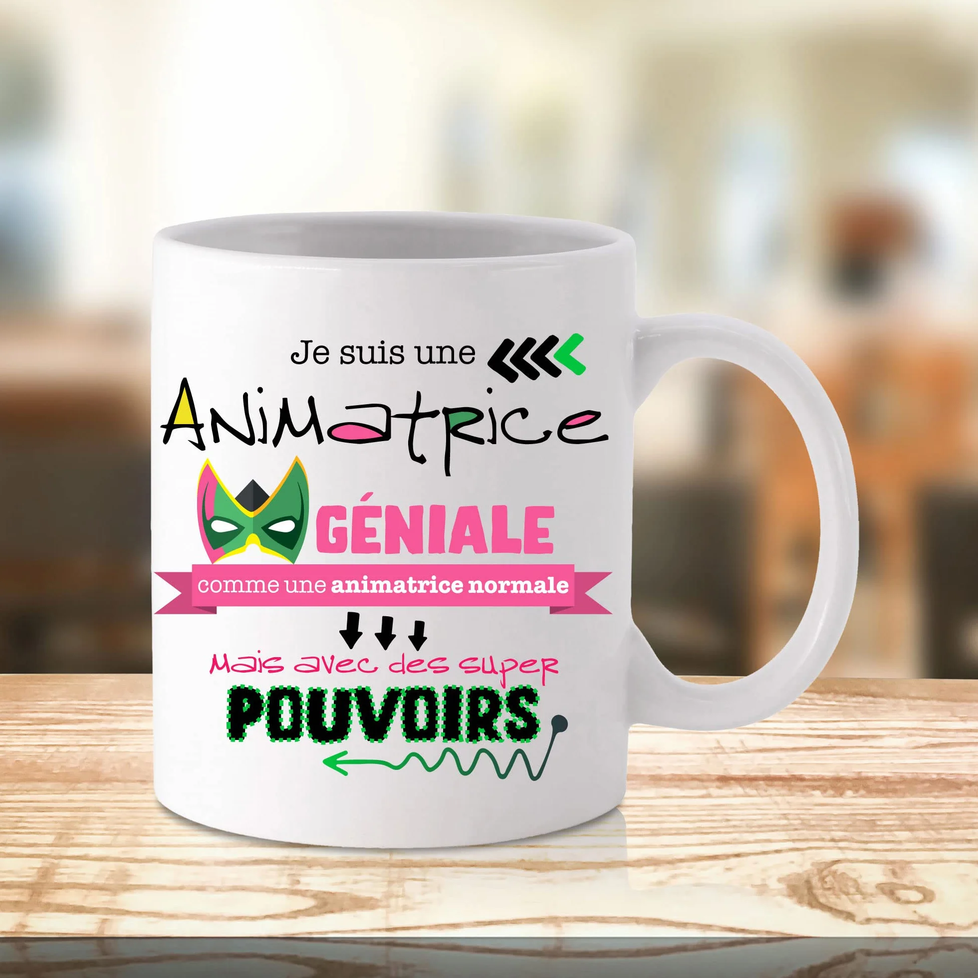 Tasse Céramique 11oz 320ml Animatrice École Cadeau Fin d'Année Scolaire