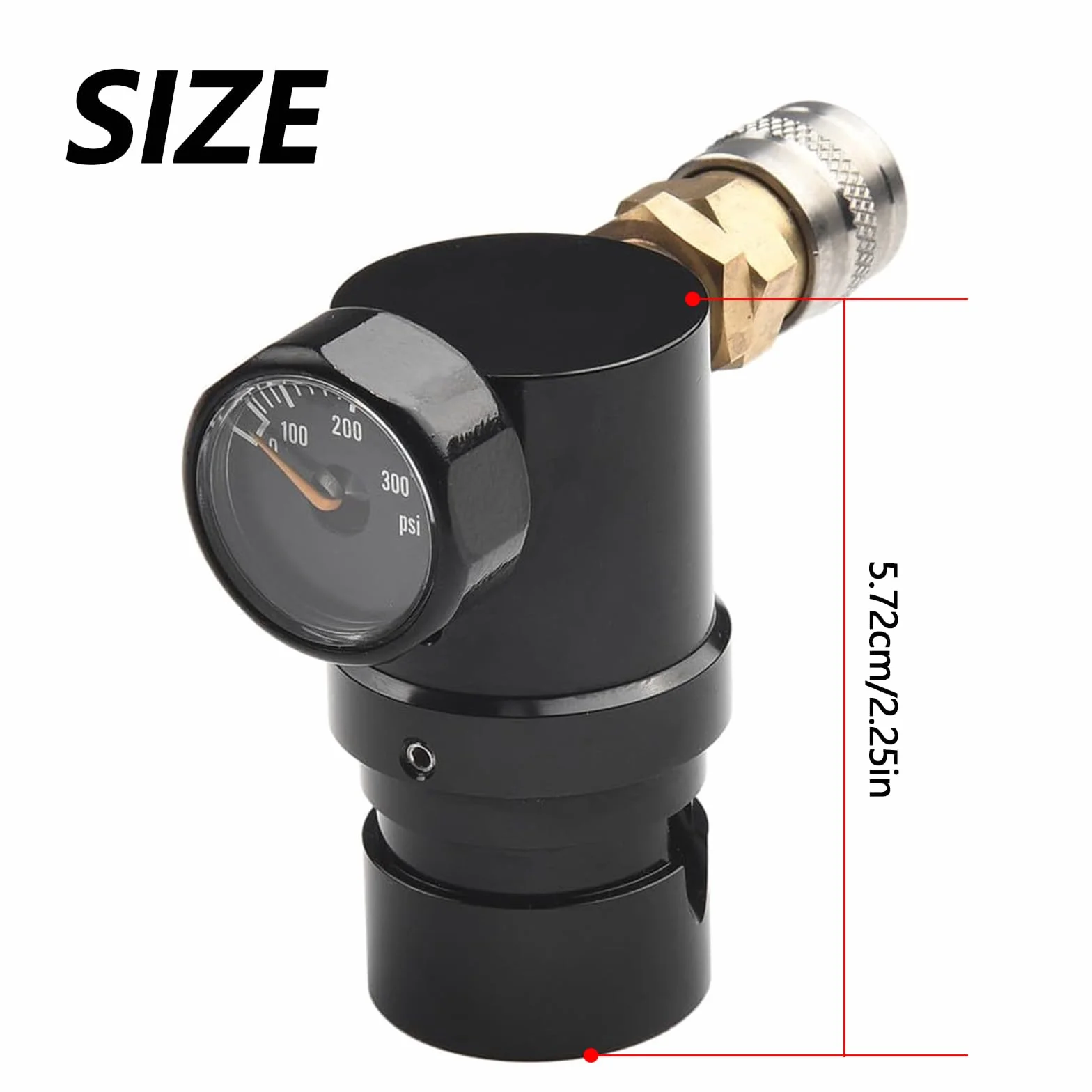 Régulateur De RéServoir D'air De Compresseur D'air Paintball Pcp Régulateur D'air Hpa Micro Mr, Pression De Sortie 40-200 Psi, Régulateur De RéServoir D'air De Paintball Et Indicateur De Valve