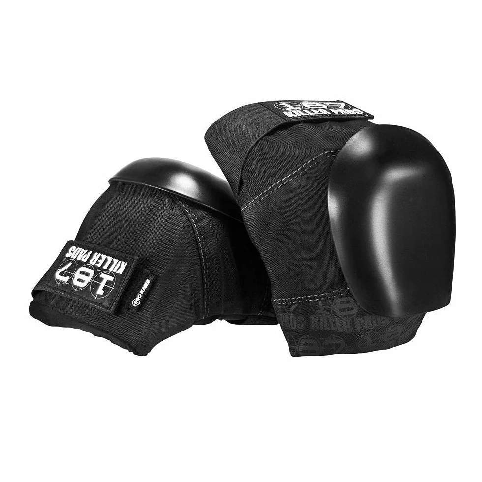 187 Paire De Genouillères Skateboard Pro Noir Noir (XS, Noir)