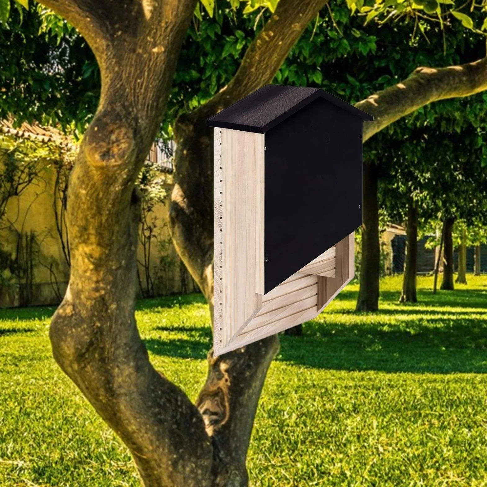 Abri d'Extérieur en Bois pour Chauve-souris Yusheng | Nid Réutilisable pour l'Hibernation, Décoration de Jardin
