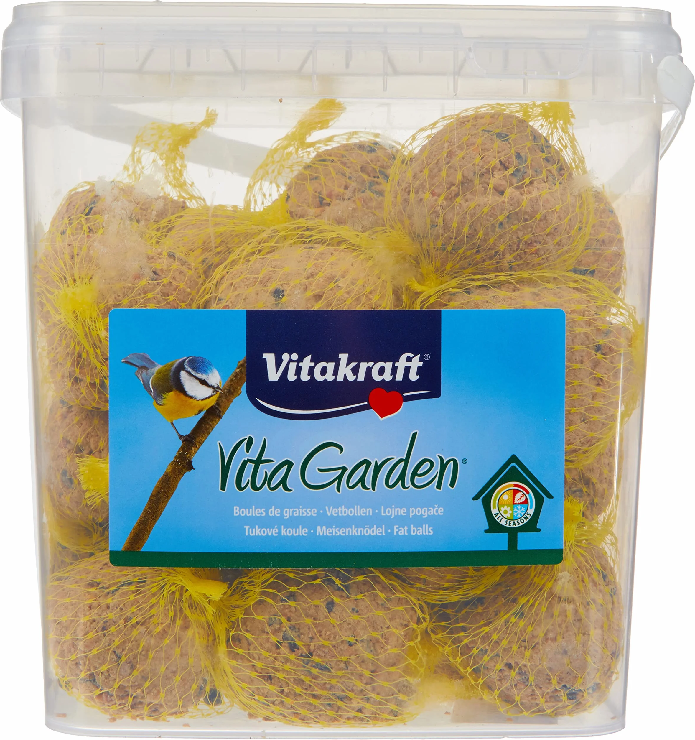 VITAKRAFT Vita Garden Seau de Boules de Graisse avec Filets pour Oiseaux 30 unités
