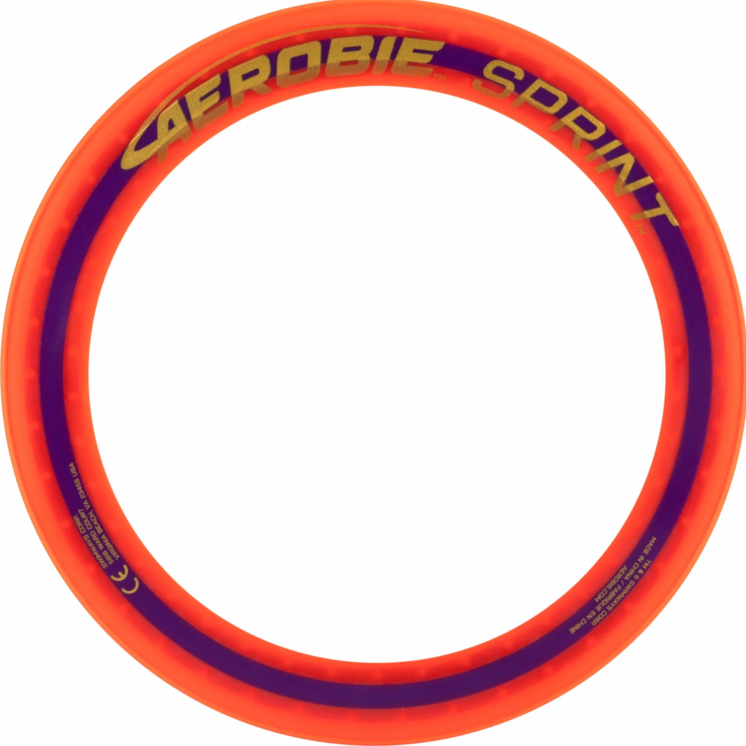 Aerobie Sprint Ring Disque volant extérieur Orange 25,4 cm
