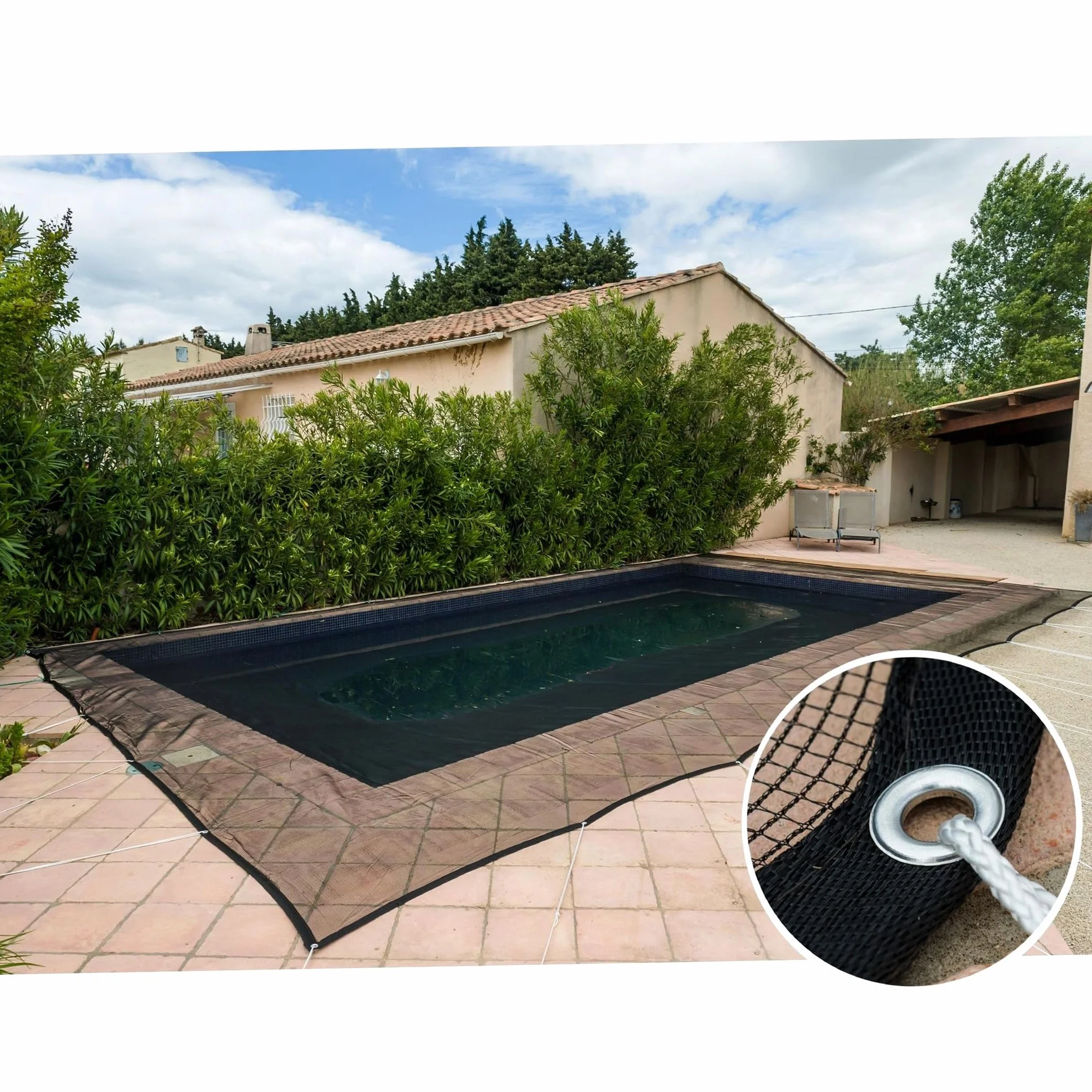 WERKA PRO Filet de Protection Piscine 100g/m2 4 x 6 m