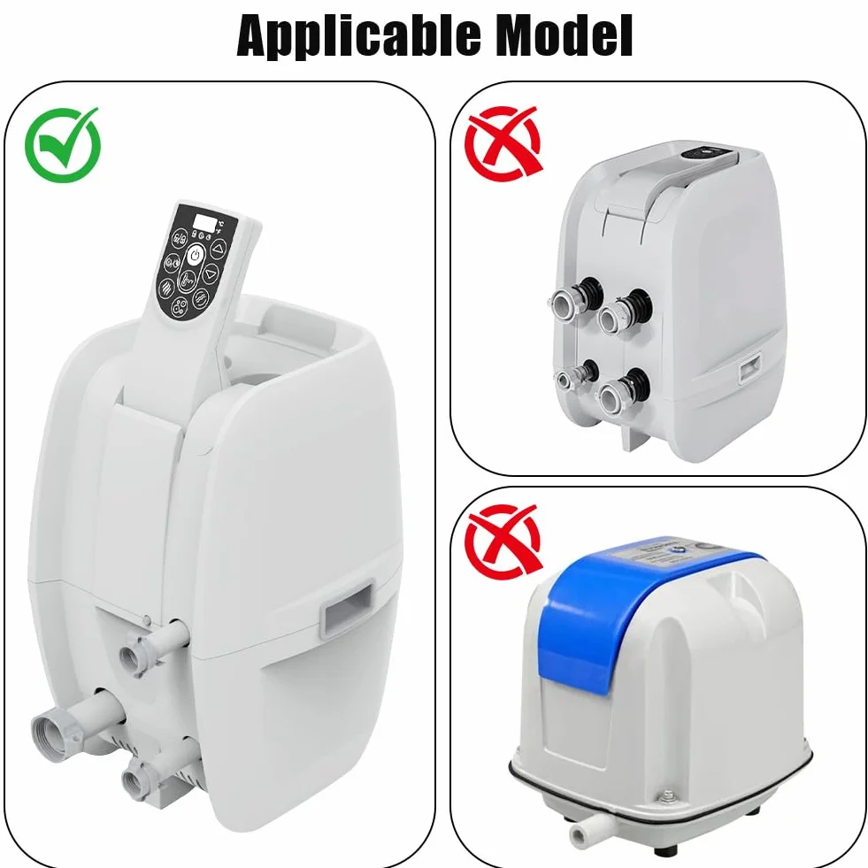 AOOWU Housse de Pompe de Chauffage Spa, Ajustable et Pliable avec Cordon et Sangles renforcées