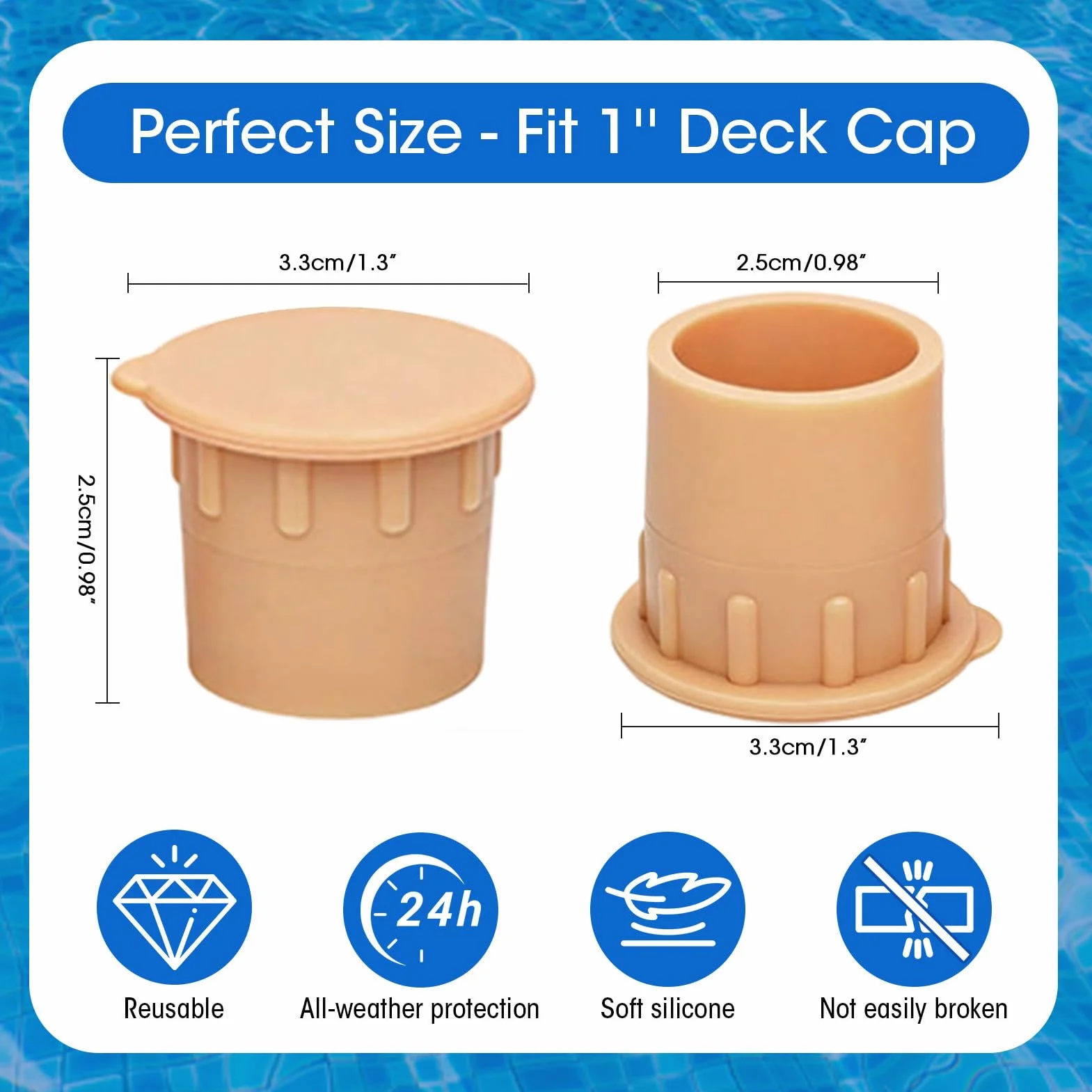 Générique Bouchons pour barrière de Piscine 10 pièces protège-Sol Capuchons de Protection pour Trous