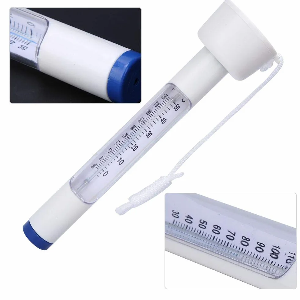 Thermomètre de bassin pour piscines de poissons blanc