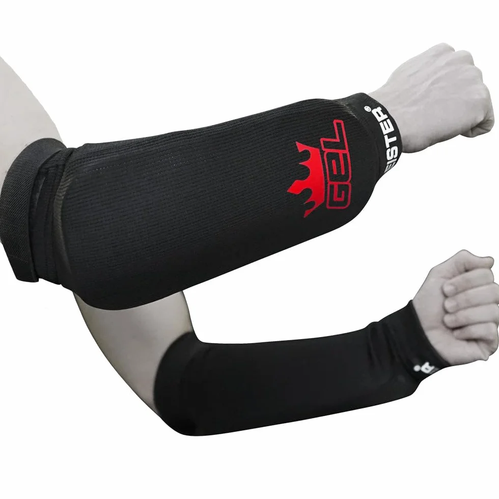 Meister Protège-Bras en Tissu Élastique MMA avec Rembourrage en Gel Intégré (Paire)