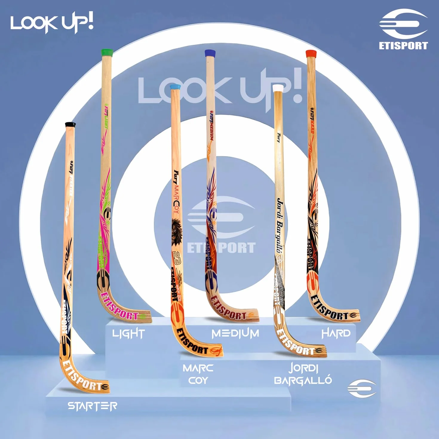 Crosse de Rink Hockey Fury Starter Taille Standard Personnalisable