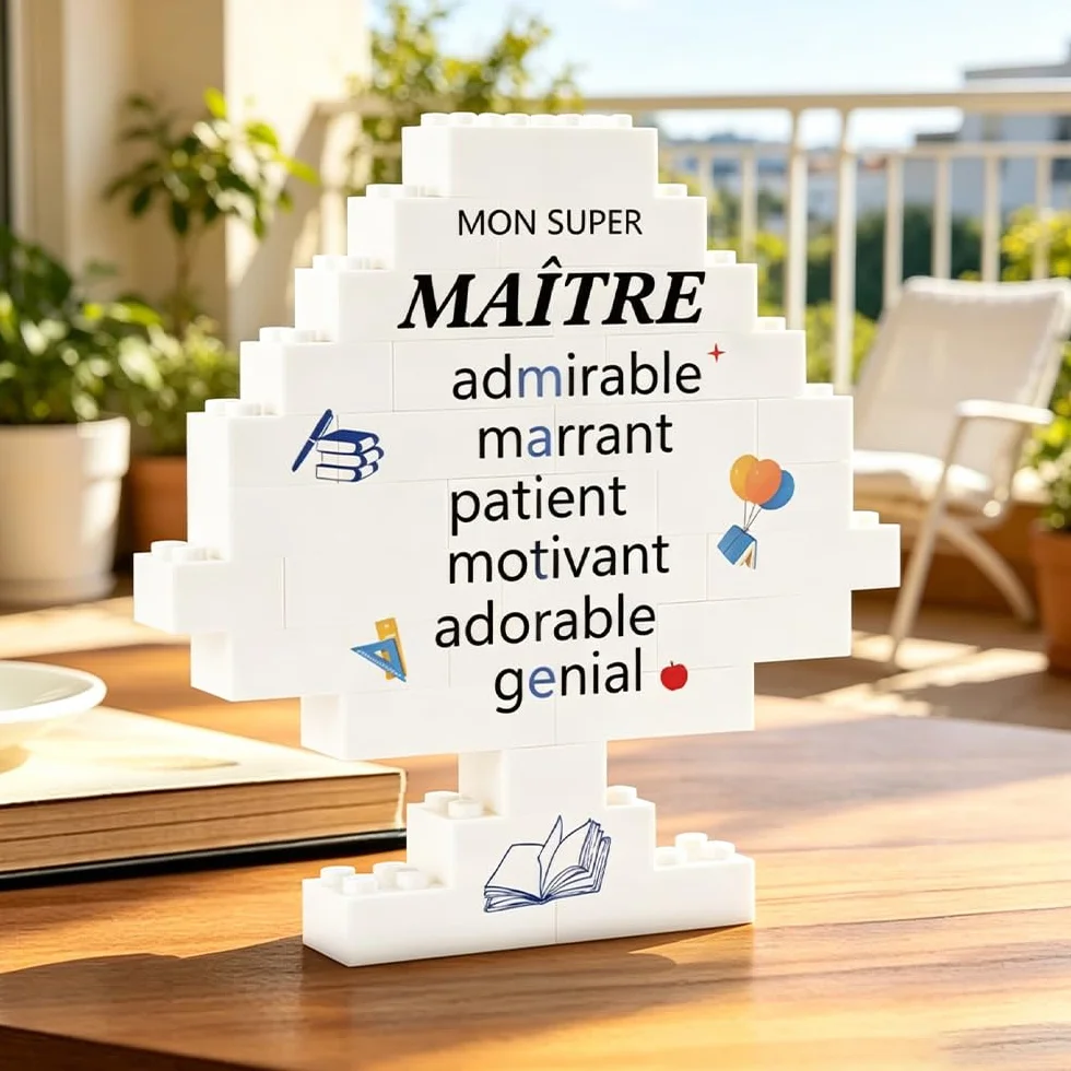 Plaque Décorative en Forme de Puzzle pour Maître d'École, Cadeau Original Fin d'Année