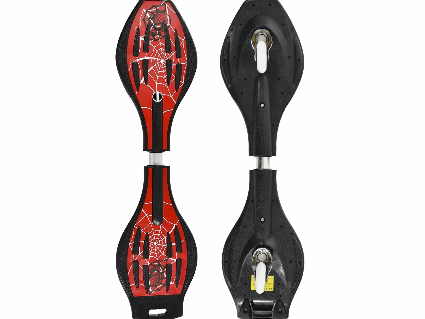 Waveboard PRO XL «Spider-rot», charge max. 95 kg , roues lumineuses et sac inclus - 88 x 23 x 14 cm