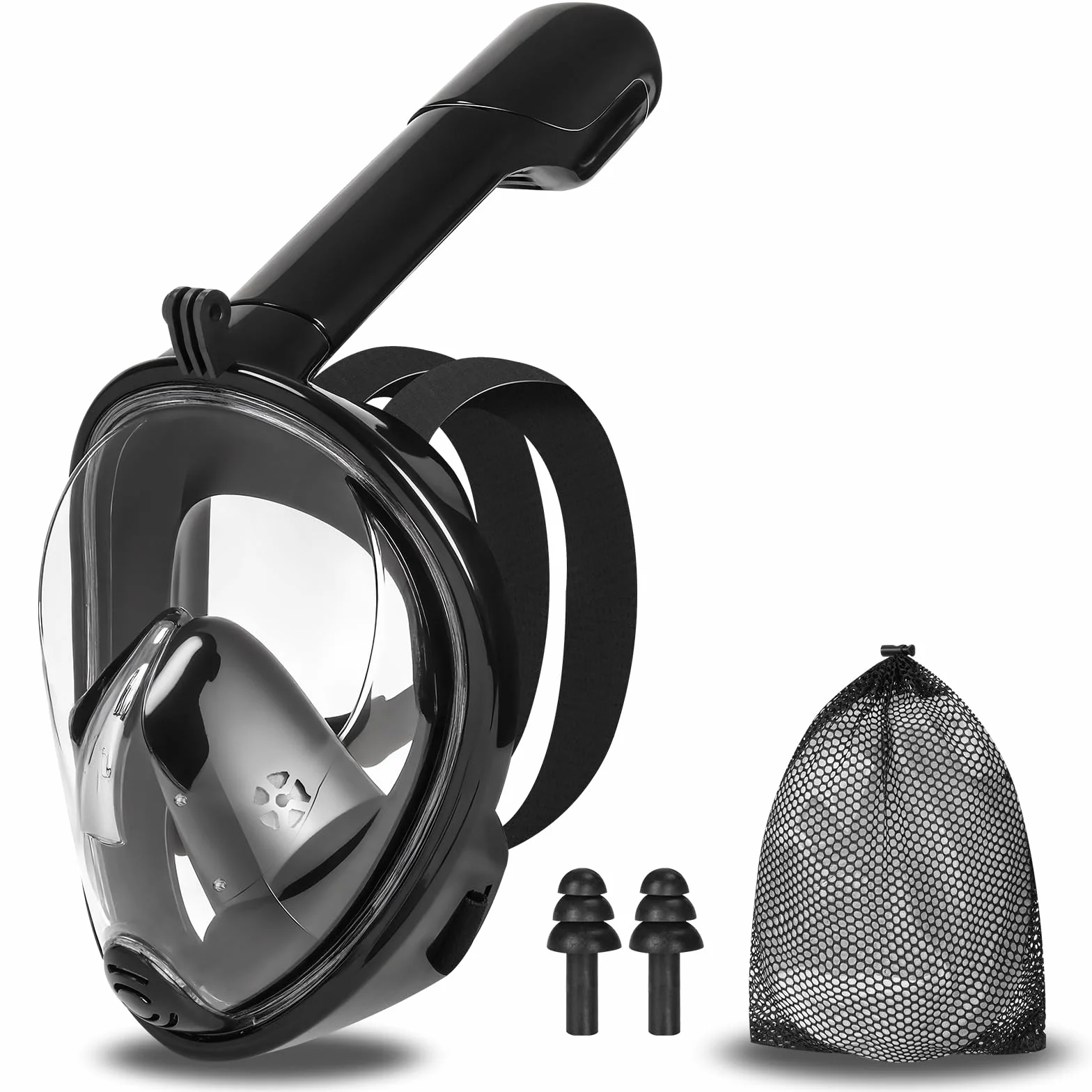 Masque de Plongée Intégral Anti-Buée Vue Panoramique 180° avec Support Caméra