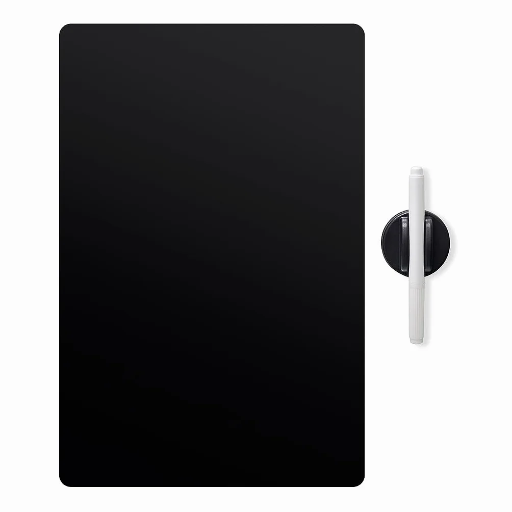 Balvi Tableau Frigo Magnétique 42 x 30 cm Noir avec Stylo et Gomme