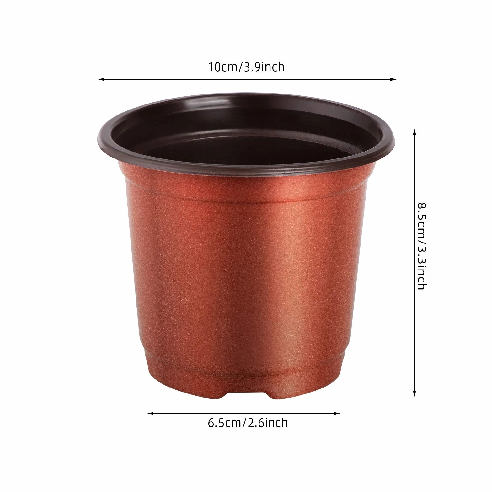 Pot de Fleur Plastique 10cm Godets pour Semis Potager Jardin Intérieur Extérieure 100 Pcs Plantes Tags