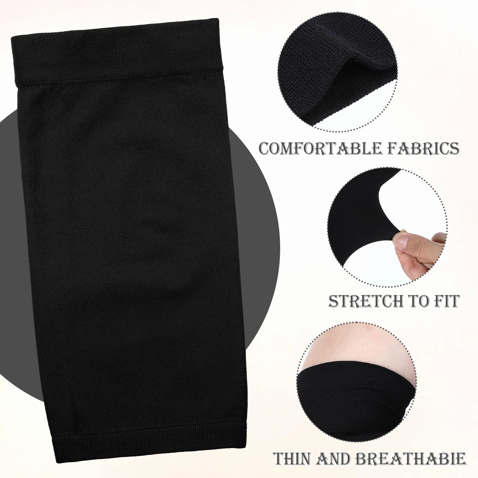 DIVINA VITAE Lot De 3 Paires De Manchons De Tatouage Pour Avant-Bras, Noirs, En Élasthanne, Pour Couvrir Les Tatouages ​​Et Protéger Du Soleil, Pour Hommes Et Femmes