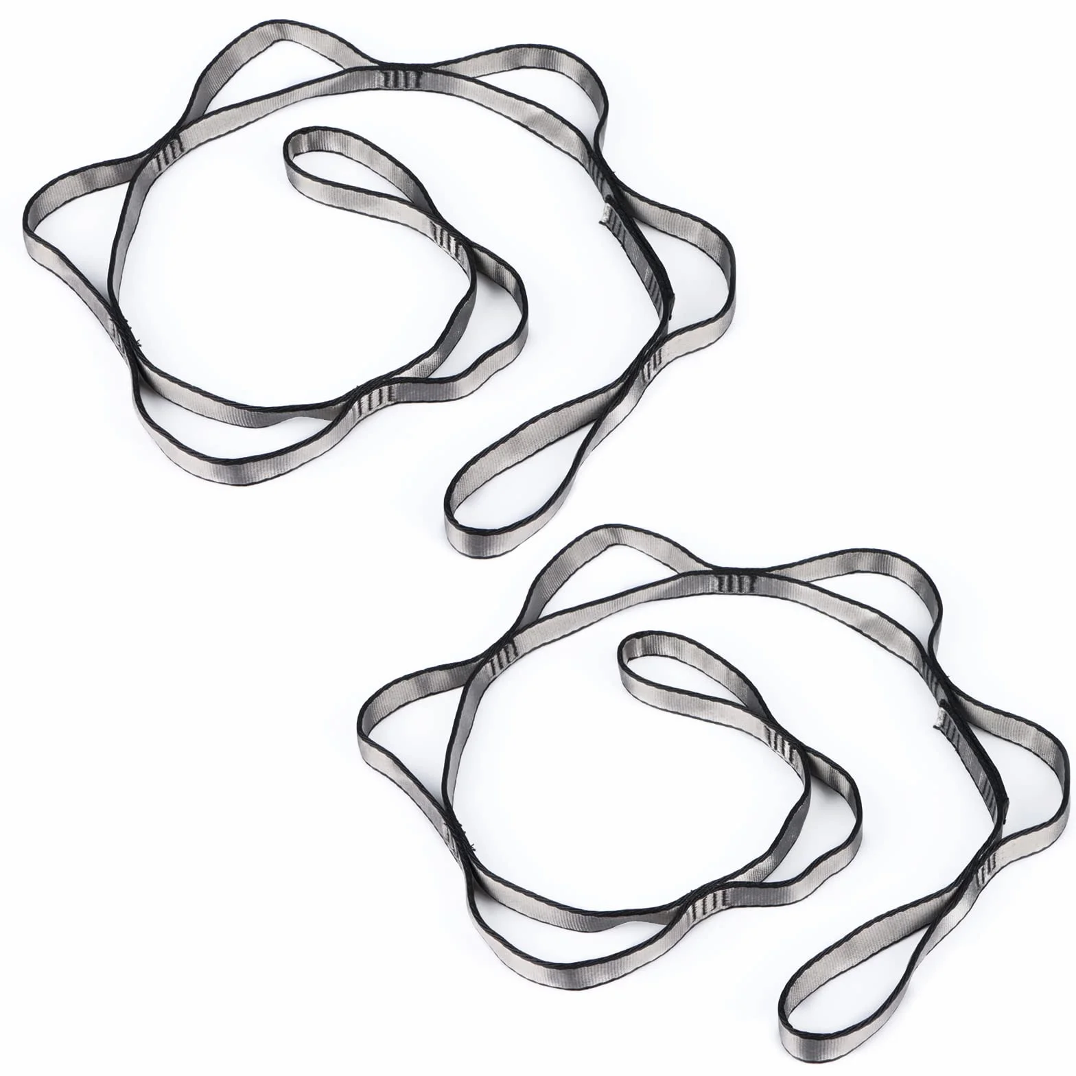 2 PCS Daisy Chains Sangle D'Extension Pour Hamac de Yoga Corde D'Extension de Yoga RéGlable En Nylon RéGlable Multi Boucles ÉLingue D'Escalade Sling 23Kn Bandes D'Exercice Pour Stretching Pilates