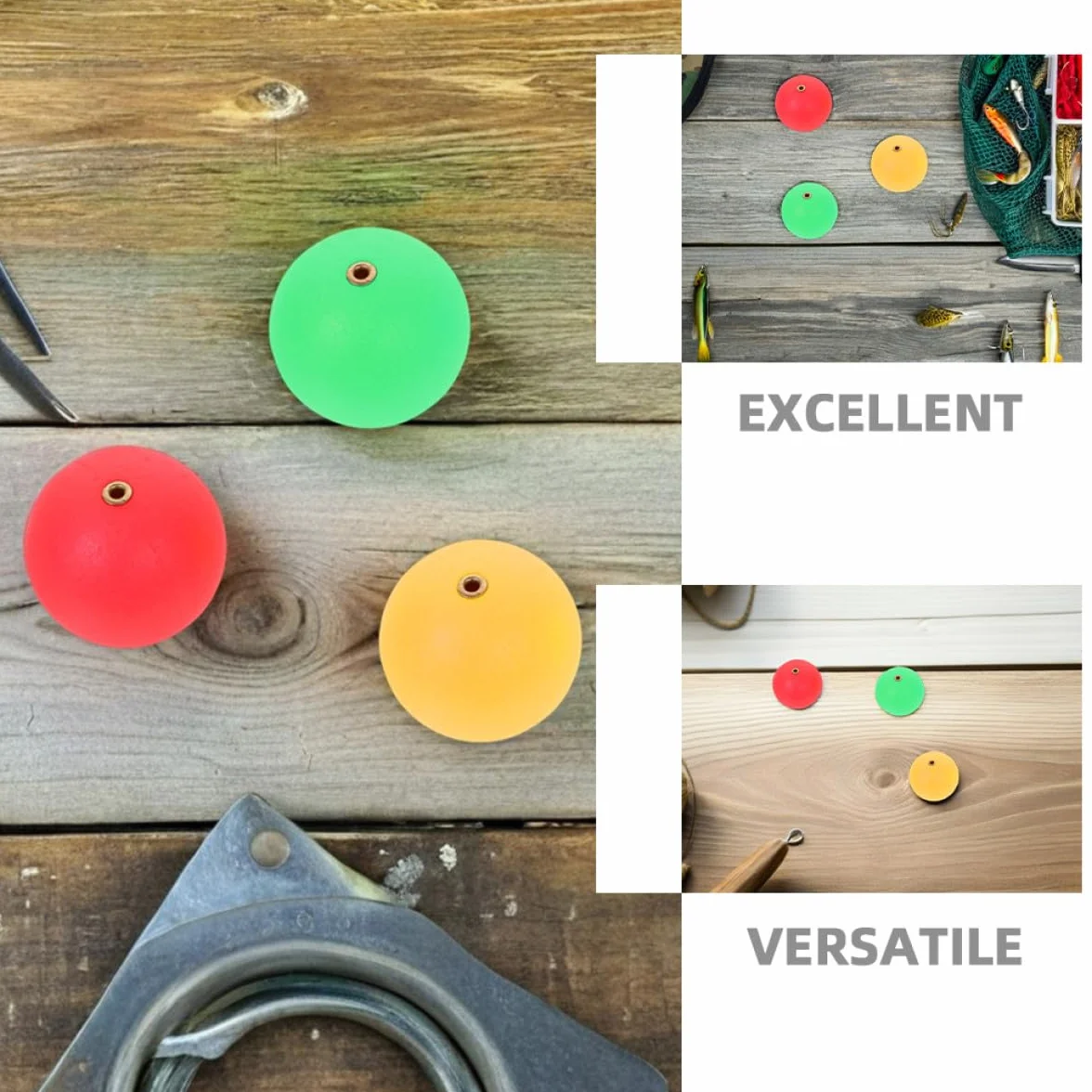 GALPADA Boules de Flottants Pêche Mousse 15pcs Pêche Dérive Flottante