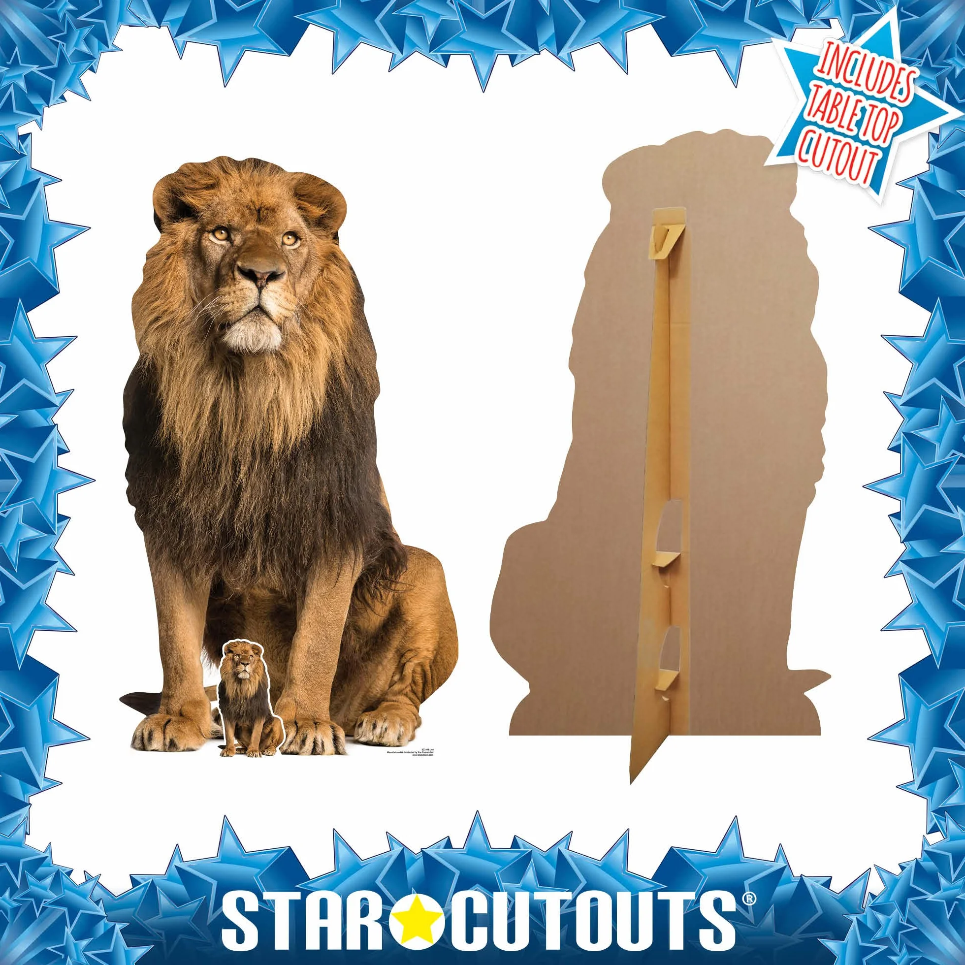 STAR CUTOUTS Lion Assis en Carton Adulte 155 cm Décoration Animaux Fête Anniversaire