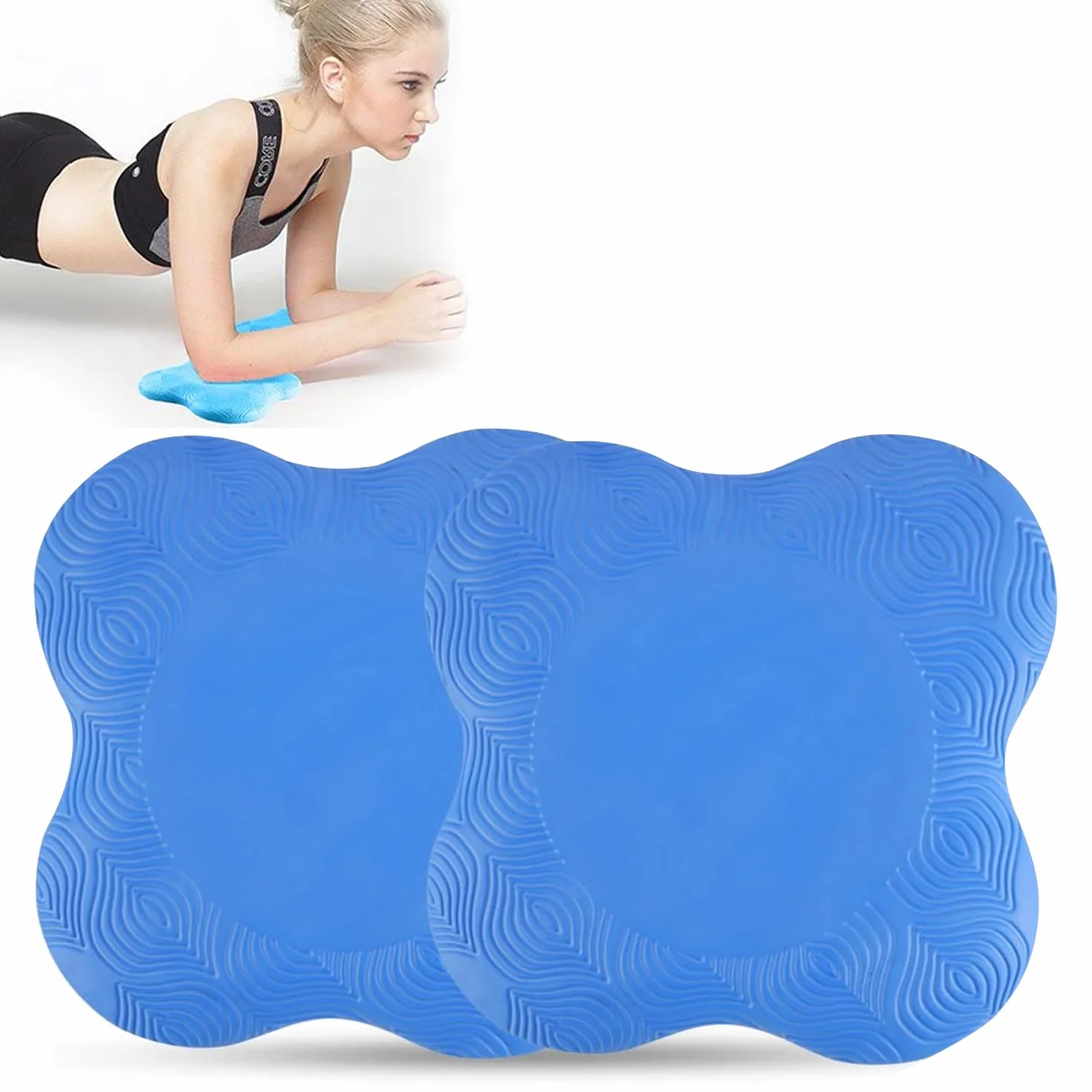 Lot de 2 genouillères antidérapantes pour yoga, yoga, pilates, entraînement, yoga, bolster, sport et fitness