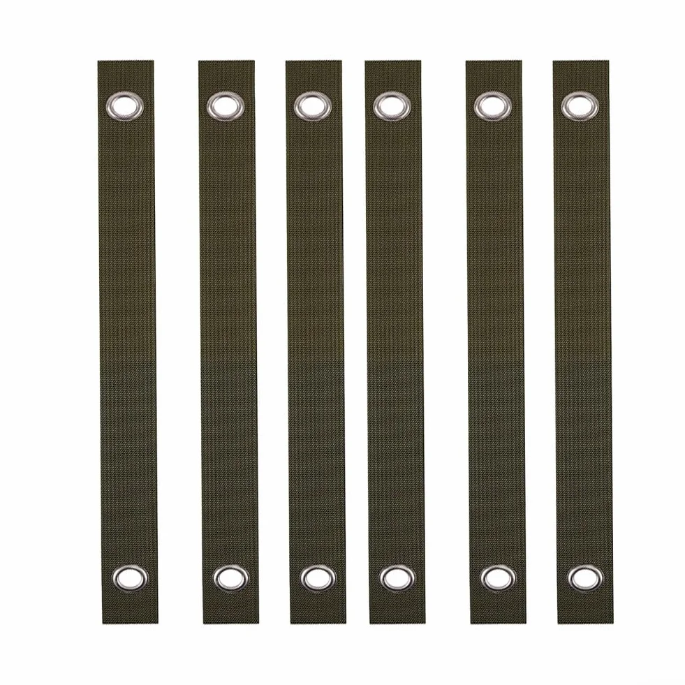 Lot de 6 sangles de soutien pour arbres nouvellement plantés, sangle en nylon vert militaire 40 cm pour jeunes arbres et jardinage