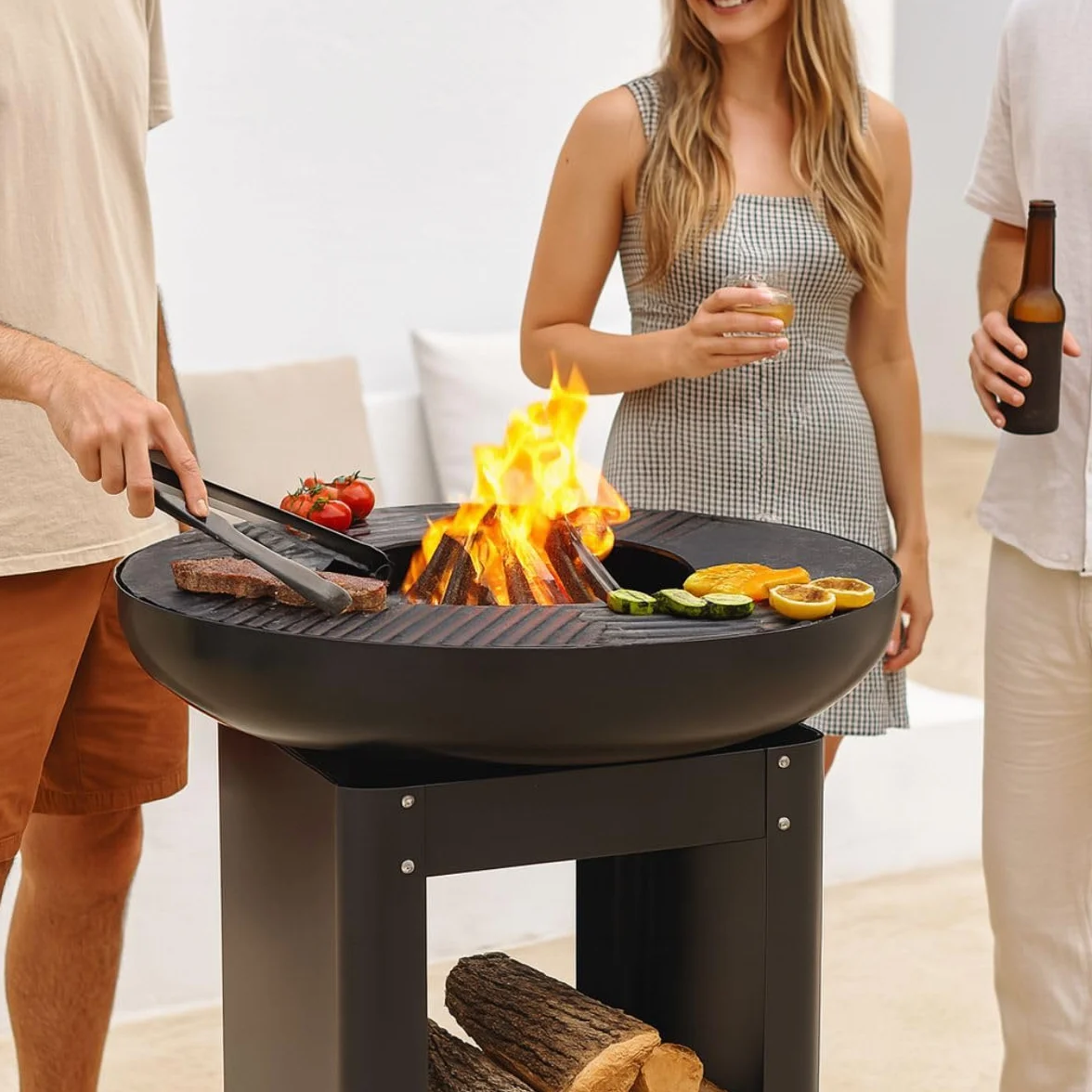 BBQ Collection Brasero et Plancha Barbecue Japonais 61 x 90 cm Grille Teppanyaki Métal