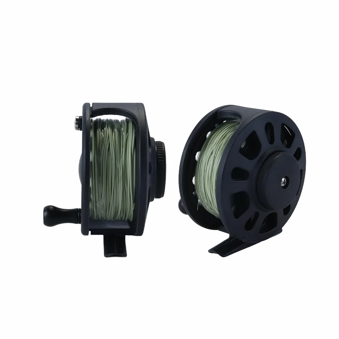 Ensemble de moulinets de pêche à la mouche GLA 5/6, diamètre 79 mm, poids 122 g, matériau ABS, avec fil