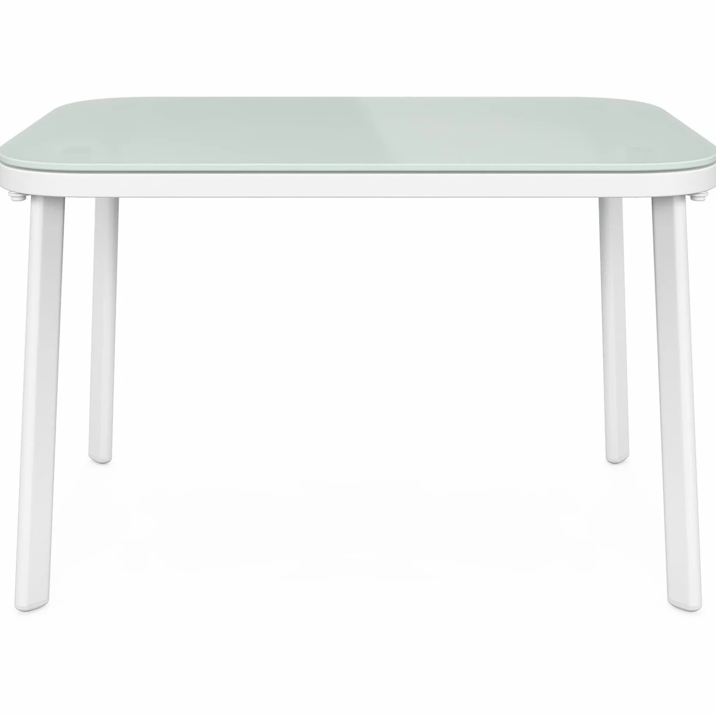 Salon de Jardin TOLEDE 4 Places Canapé Fauteuils Table Blanc Beige