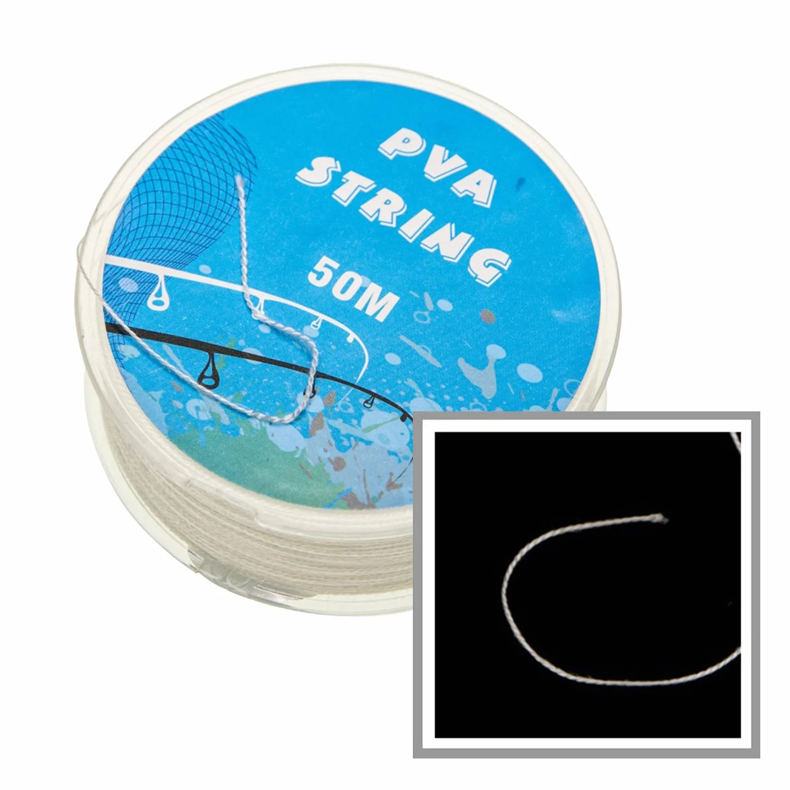 Corde de pêche soluble dans l'eau, fil d'appât blanc, 7,5 x 2,5 cm, accessoires de pêche en rivière