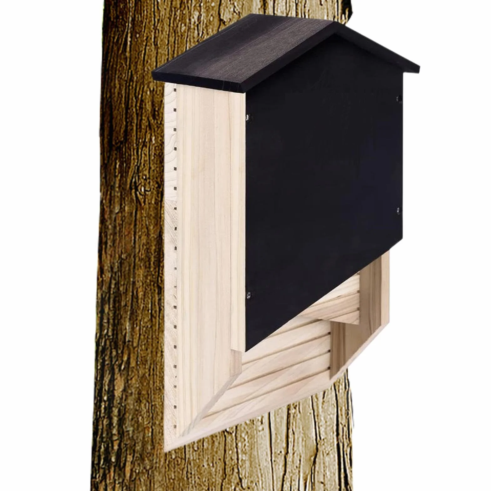 Abri d'Extérieur en Bois pour Chauve-souris Yusheng | Nid Réutilisable pour l'Hibernation, Décoration de Jardin