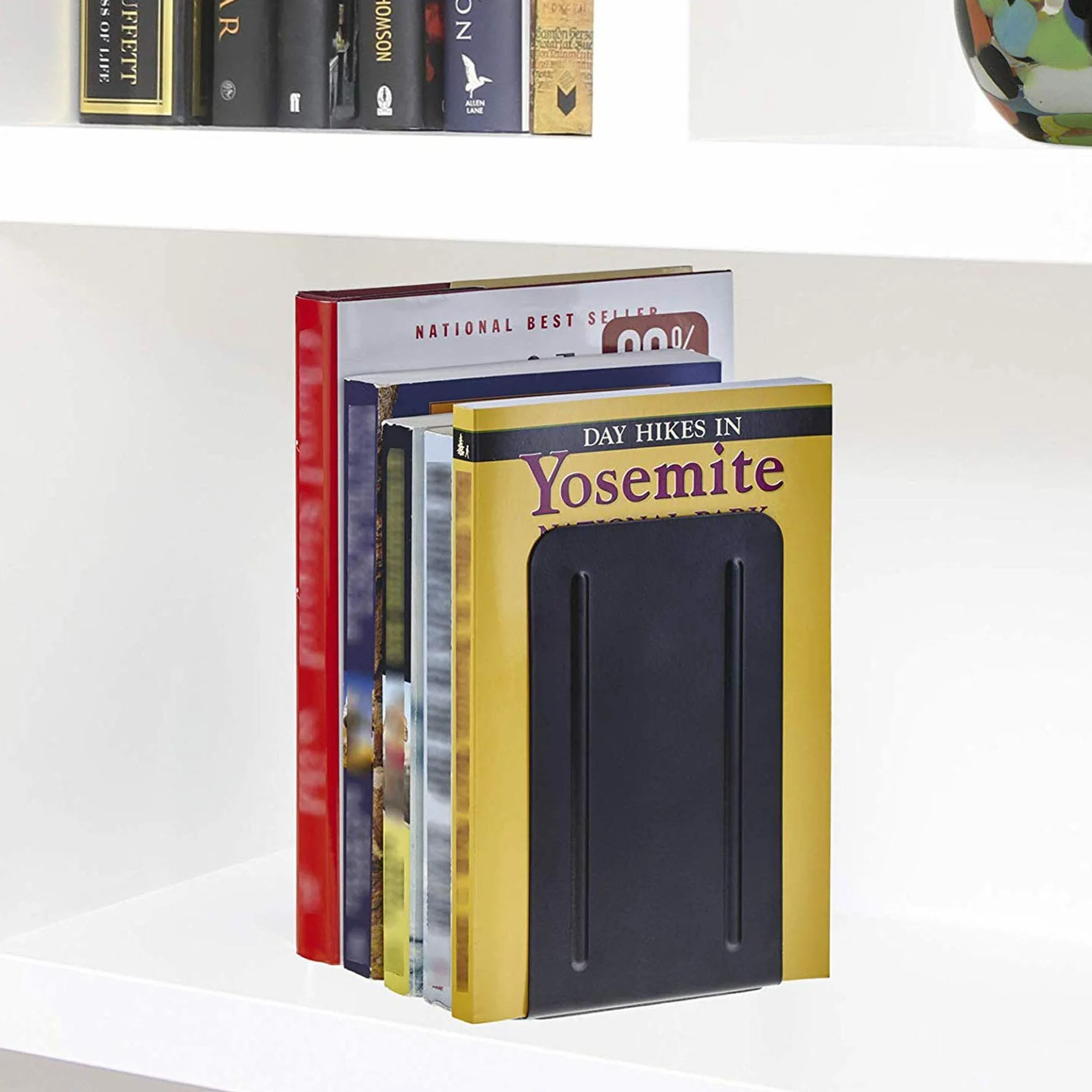 Acrimet Serre-Livres en Métal Robuste Noir 1 Paire