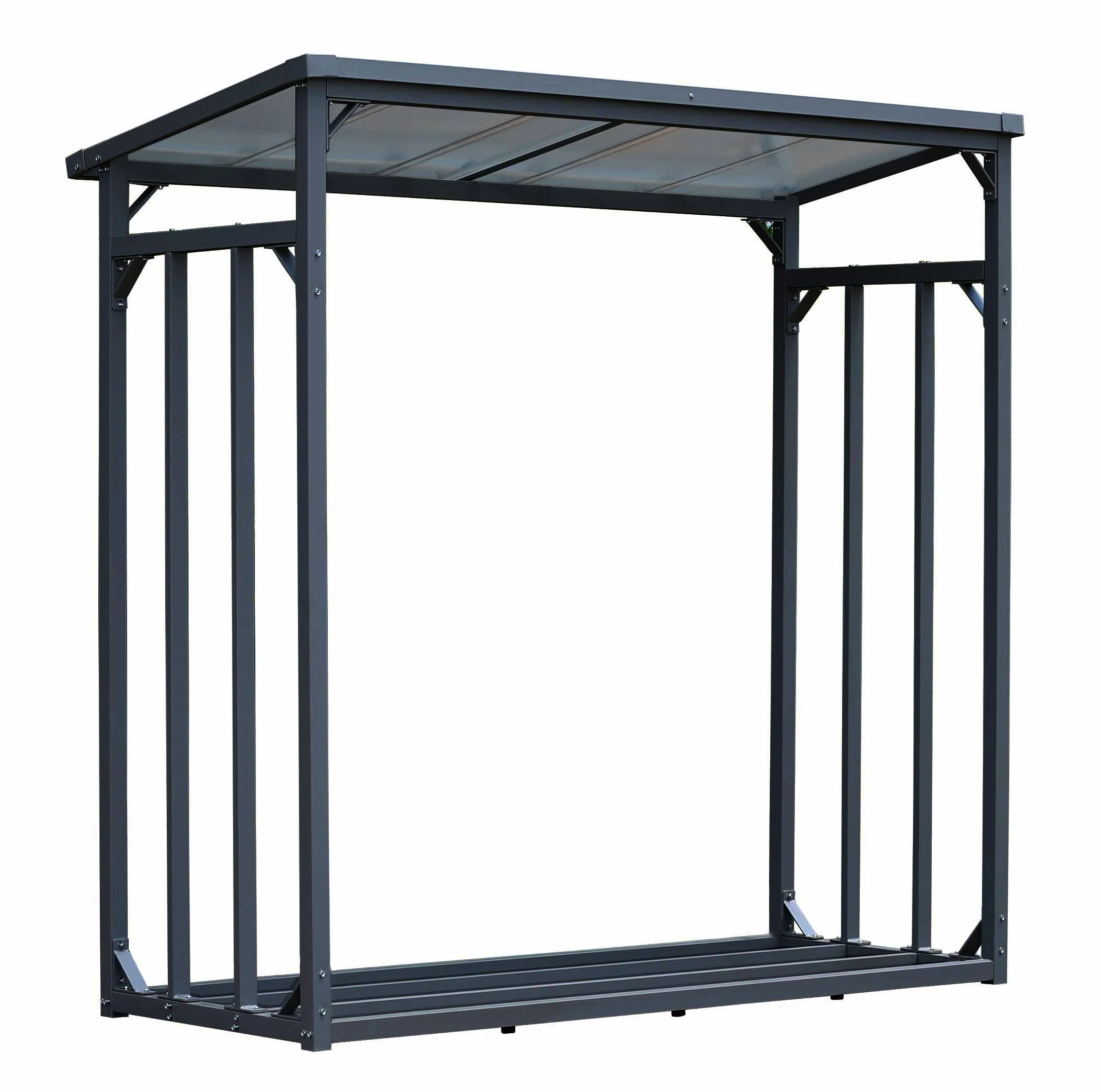 Étagère en métal pour Bois de cheminée Anthracite 185 x 70 x 185 cm 2,3 m3