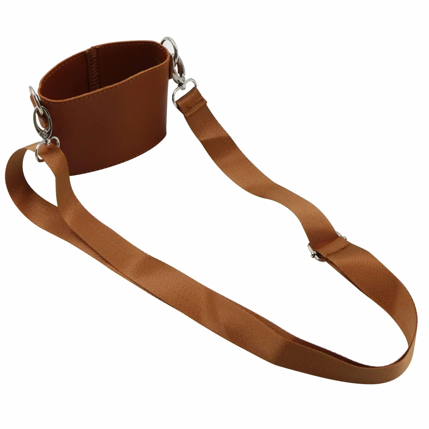 BandoulièRe Gobelet Bouteille Porte Bouilloire - RéGlable Sangle Poche Accessoire Gourde ChaîNe Collier Cordon éPaule Universel Portable Convient RandonnéE Cyclisme Grand Air Camping Voyage（Marron）