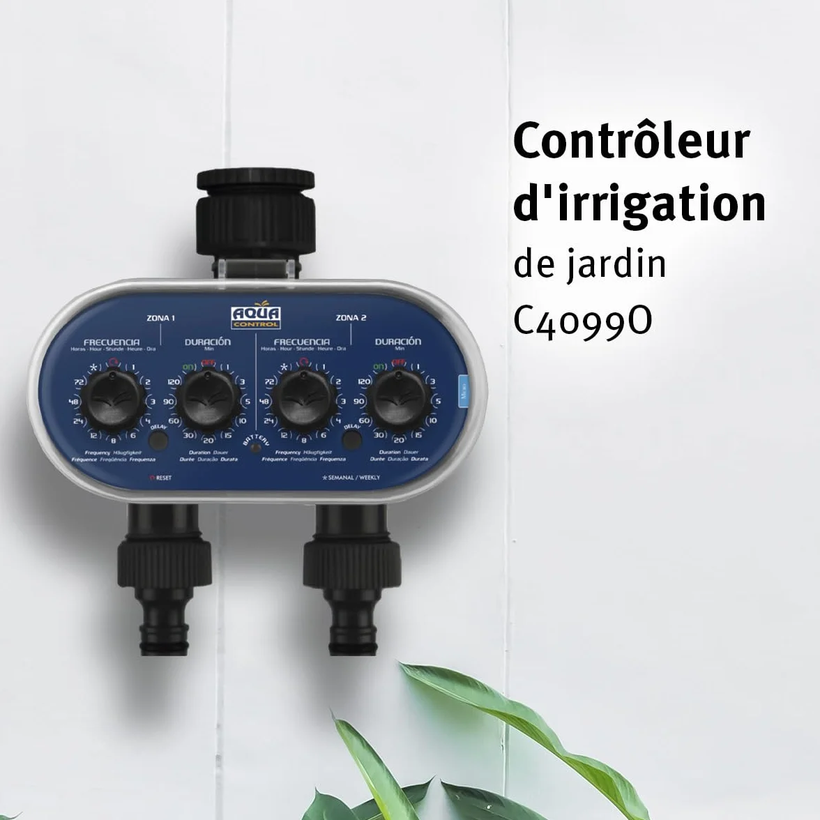 Aqua Control C4011 Programmateur d'Arrosage Jardin 2 Sorties
